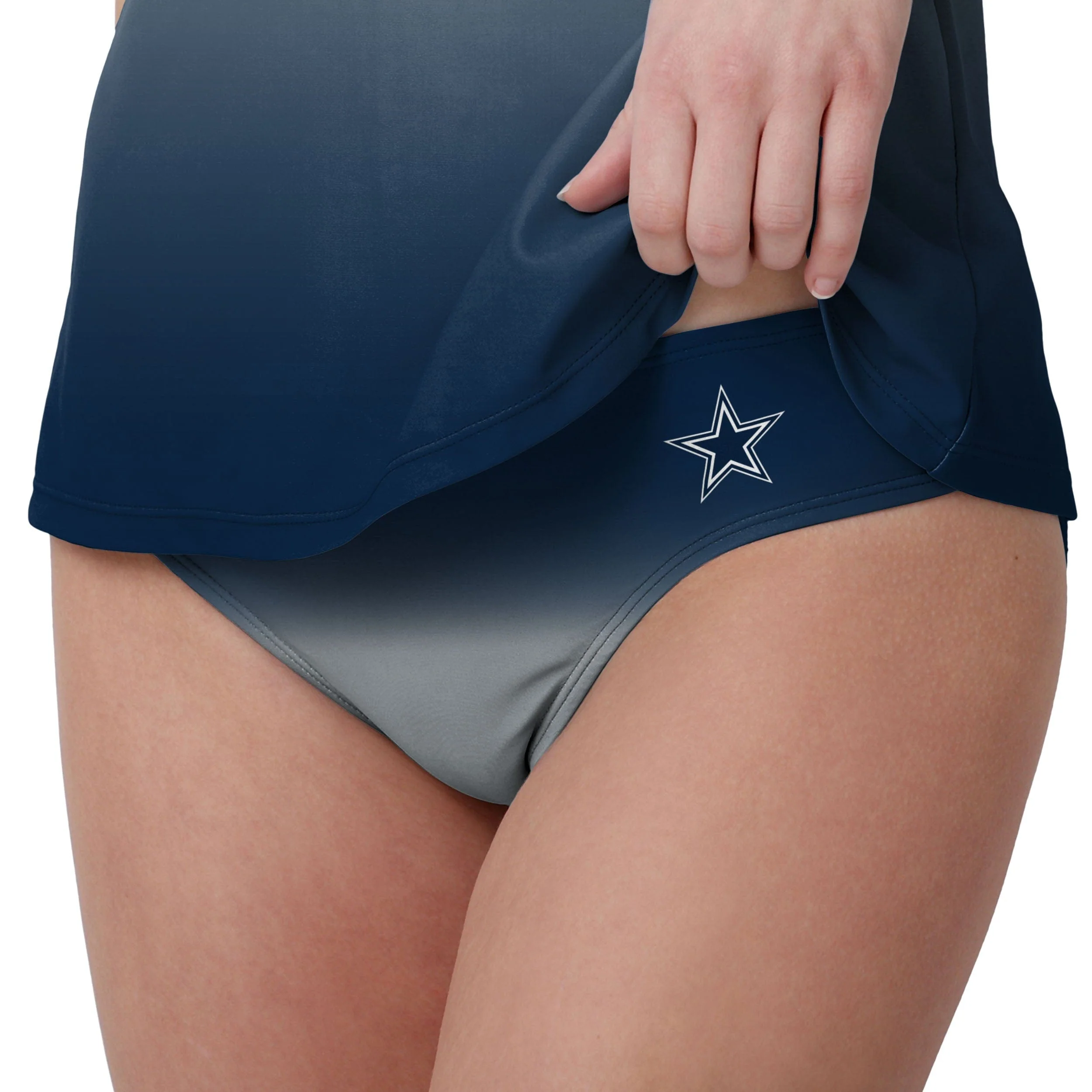 Dallas Cowboys NFL Womens Gametime Gradient Bikini Bottom - Image 3