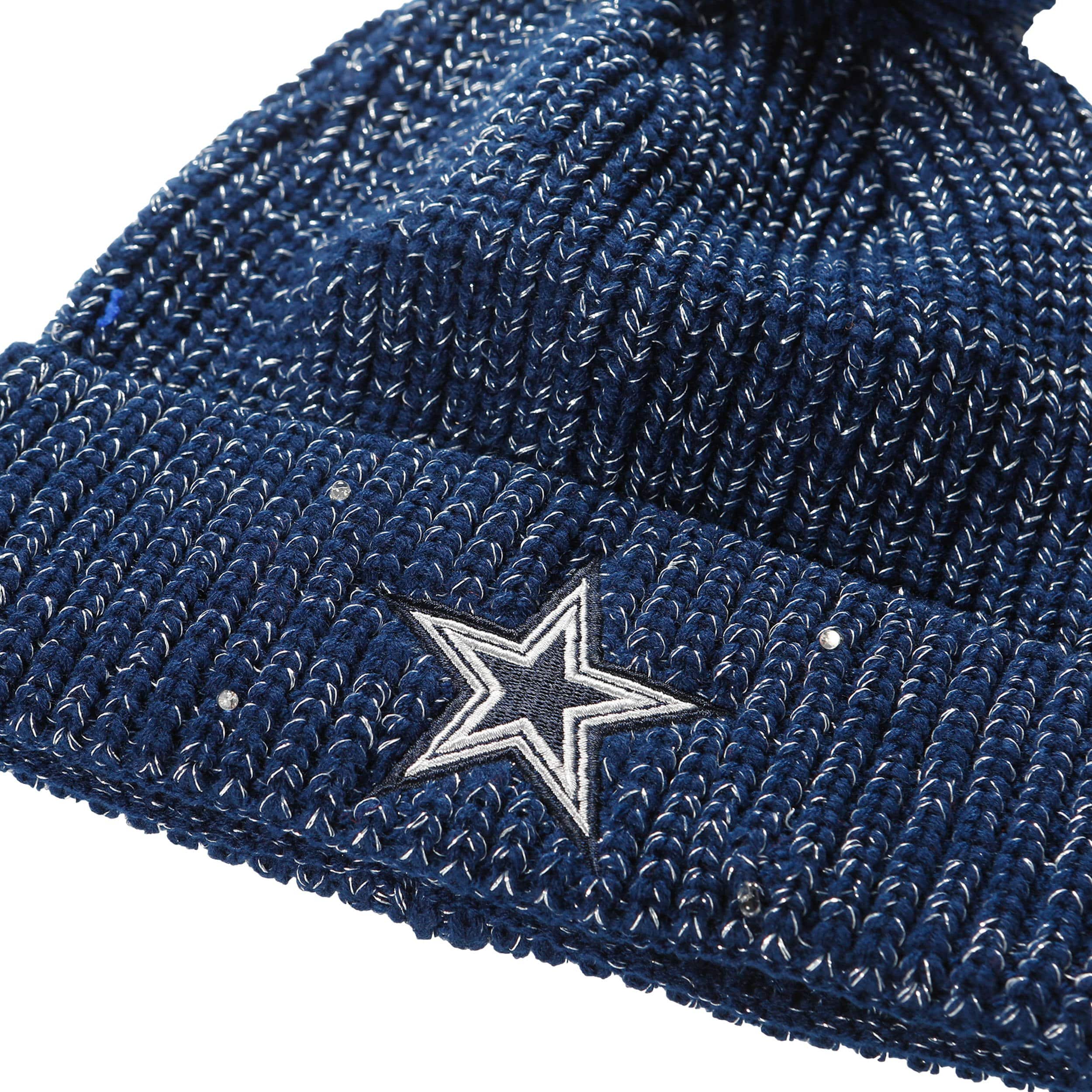 Dallas Cowboys NFL Womens Glitter Knit Cold Weather Set - Image 3