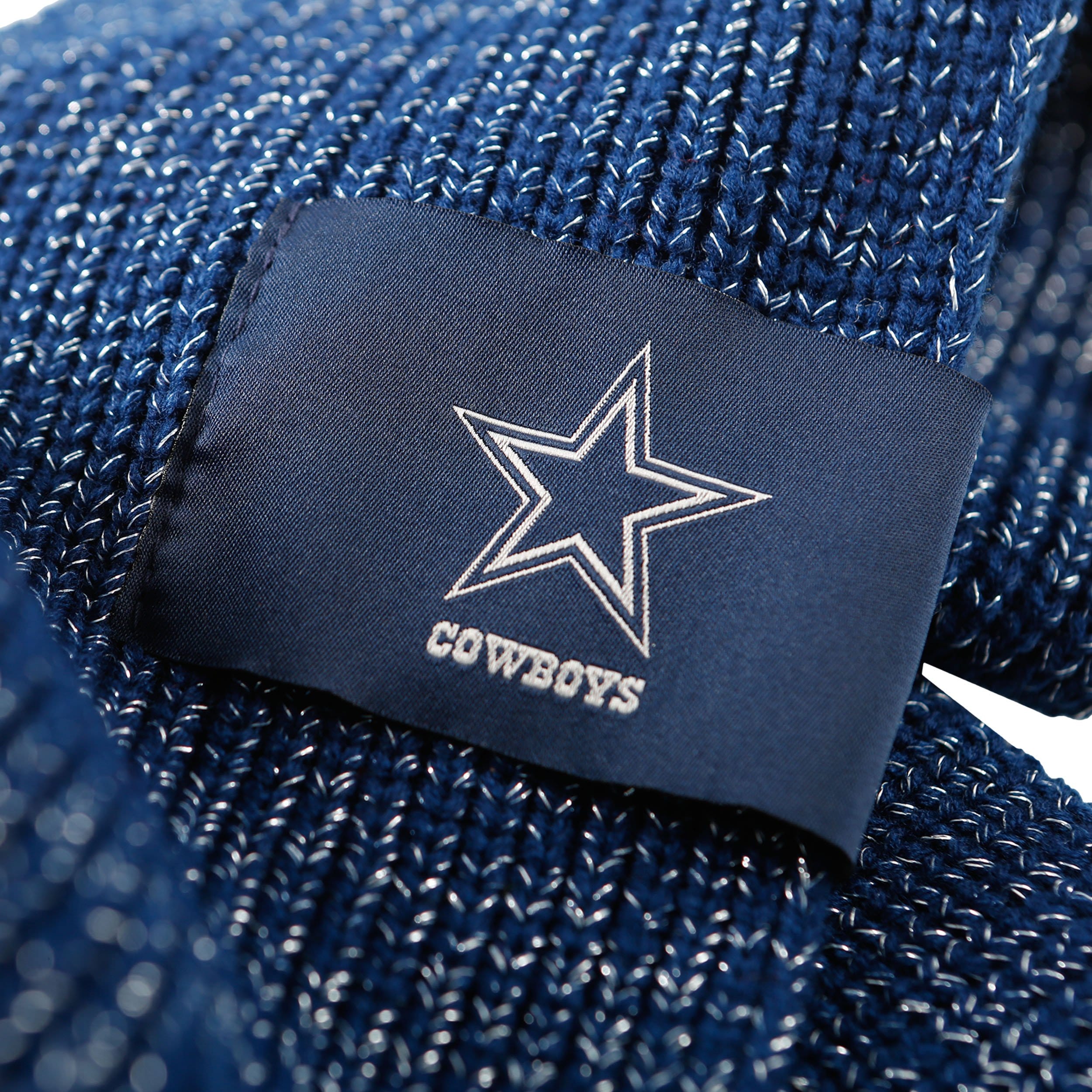 Dallas Cowboys NFL Womens Glitter Knit Cold Weather Set - Image 4