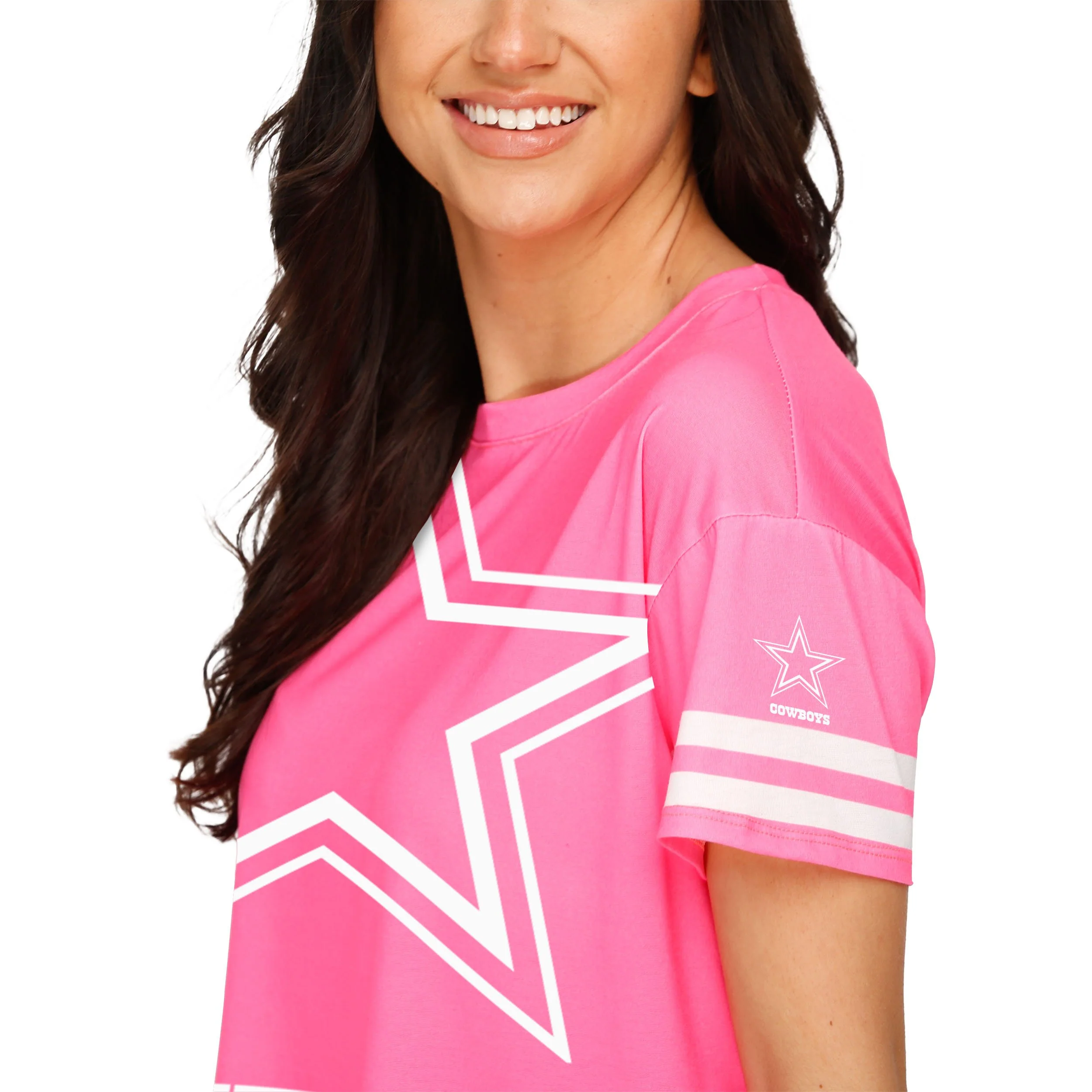 Dallas Cowboys NFL Womens Highlights Crop Top - Image 2