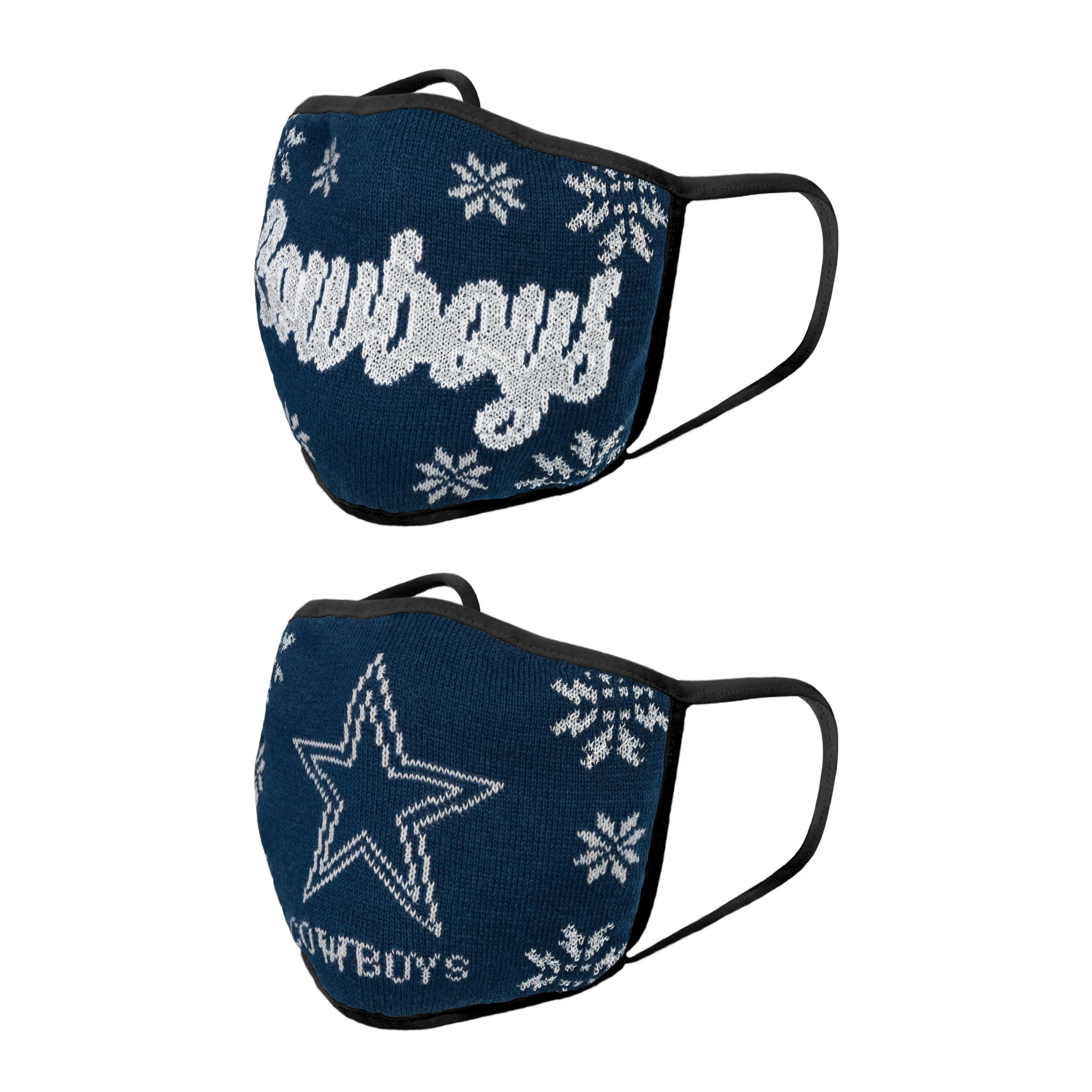 Dallas Cowboys NFL Womens Knit 2 Pack Face Cover - Image 2