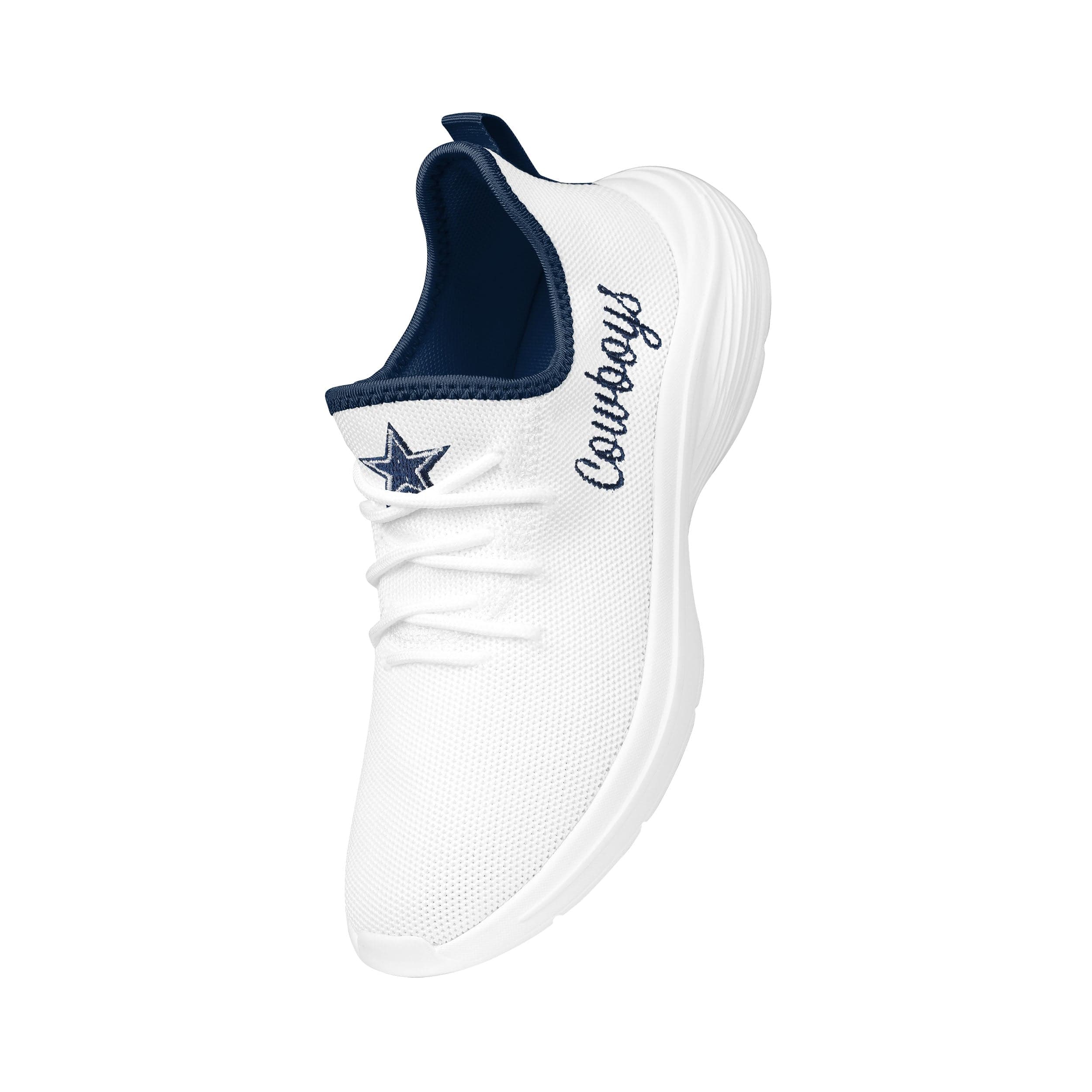Dallas Cowboys NFL Womens Midsole White Sneakers - Image 2