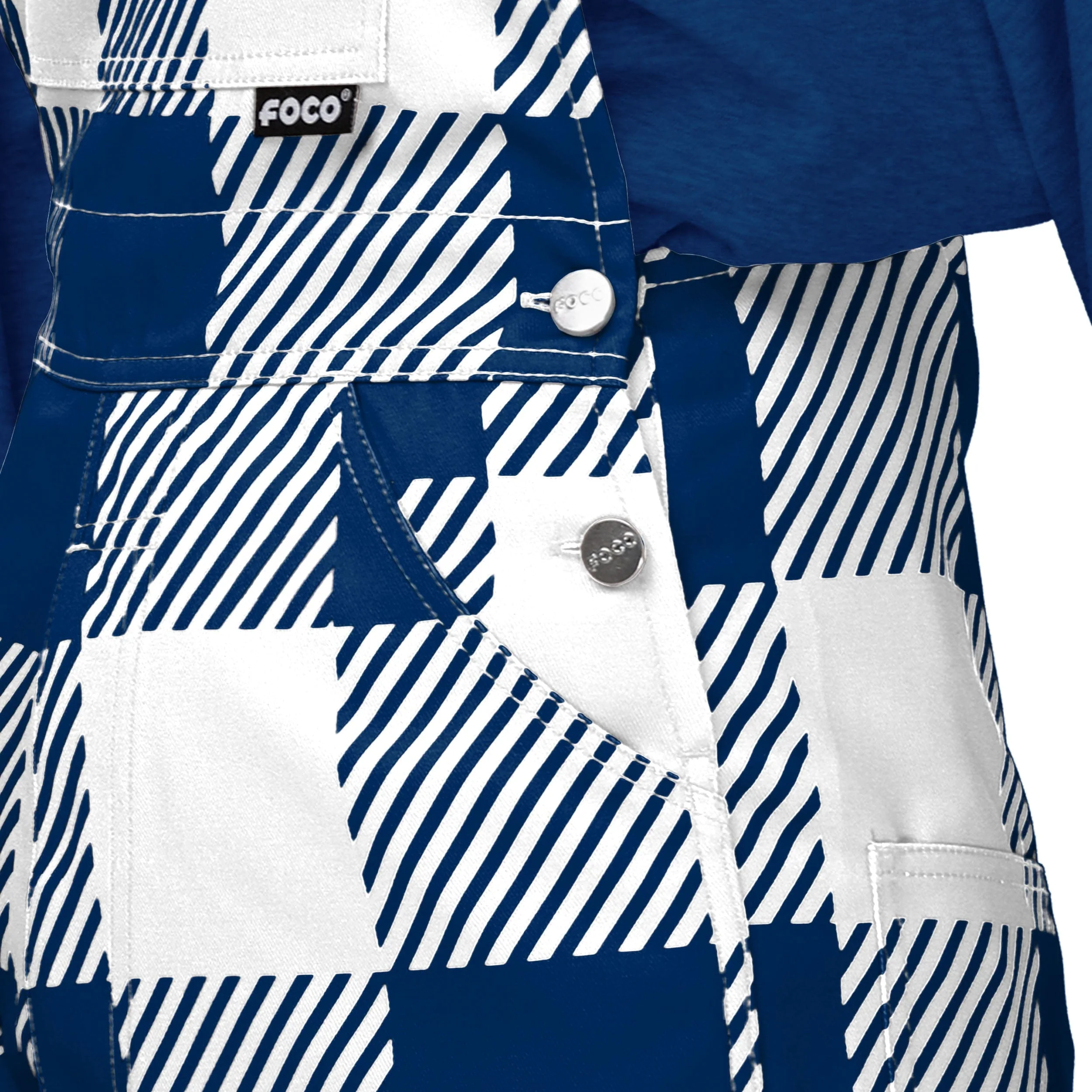 Dallas Cowboys NFL Womens Plaid Bib Overalls - Image 5