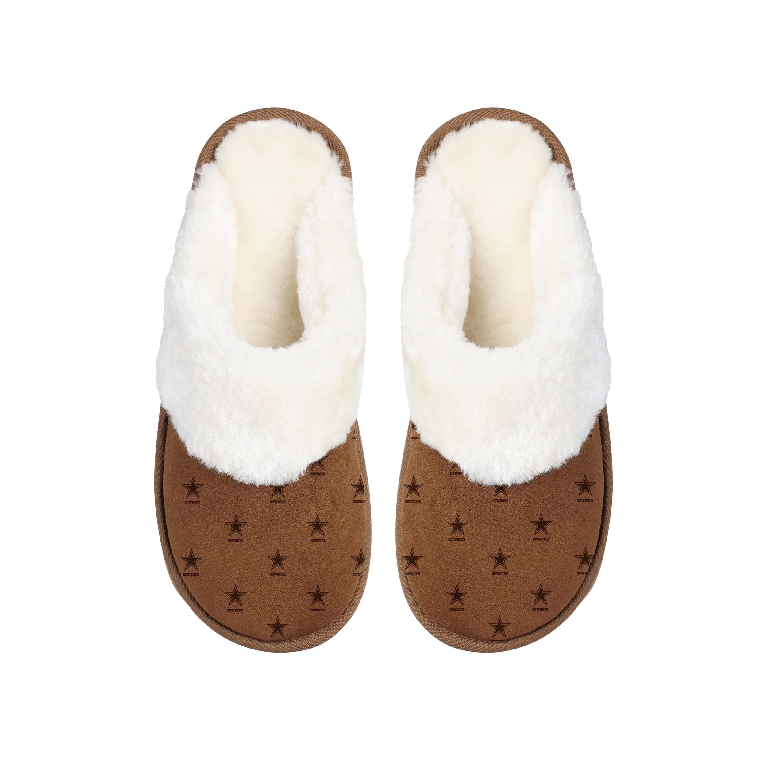 Dallas Cowboys NFL Womens Repeat Logo Moccasin Slippers - Image 3