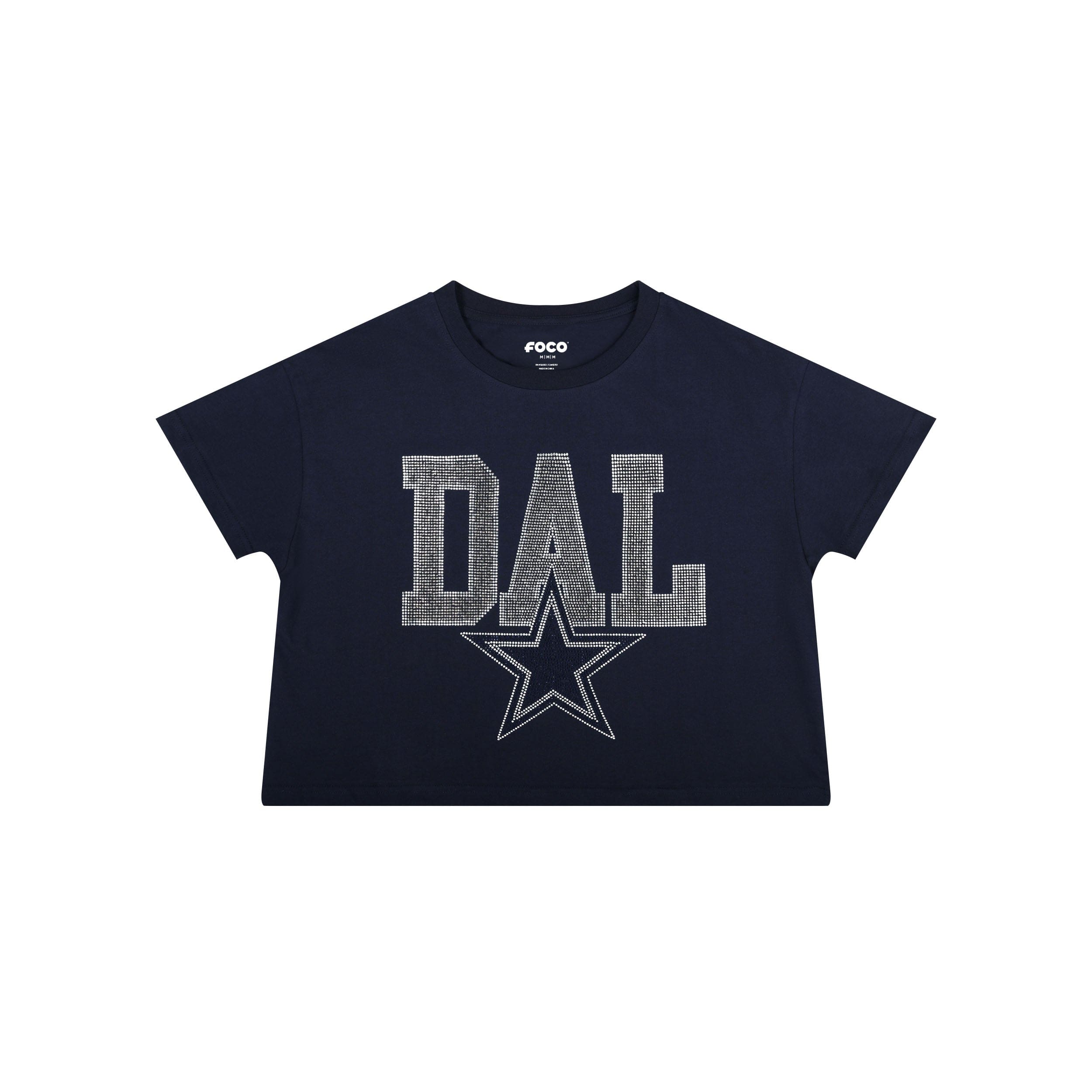 Dallas Cowboys NFL Womens Rhinestone Logo Crop Top - Image 4