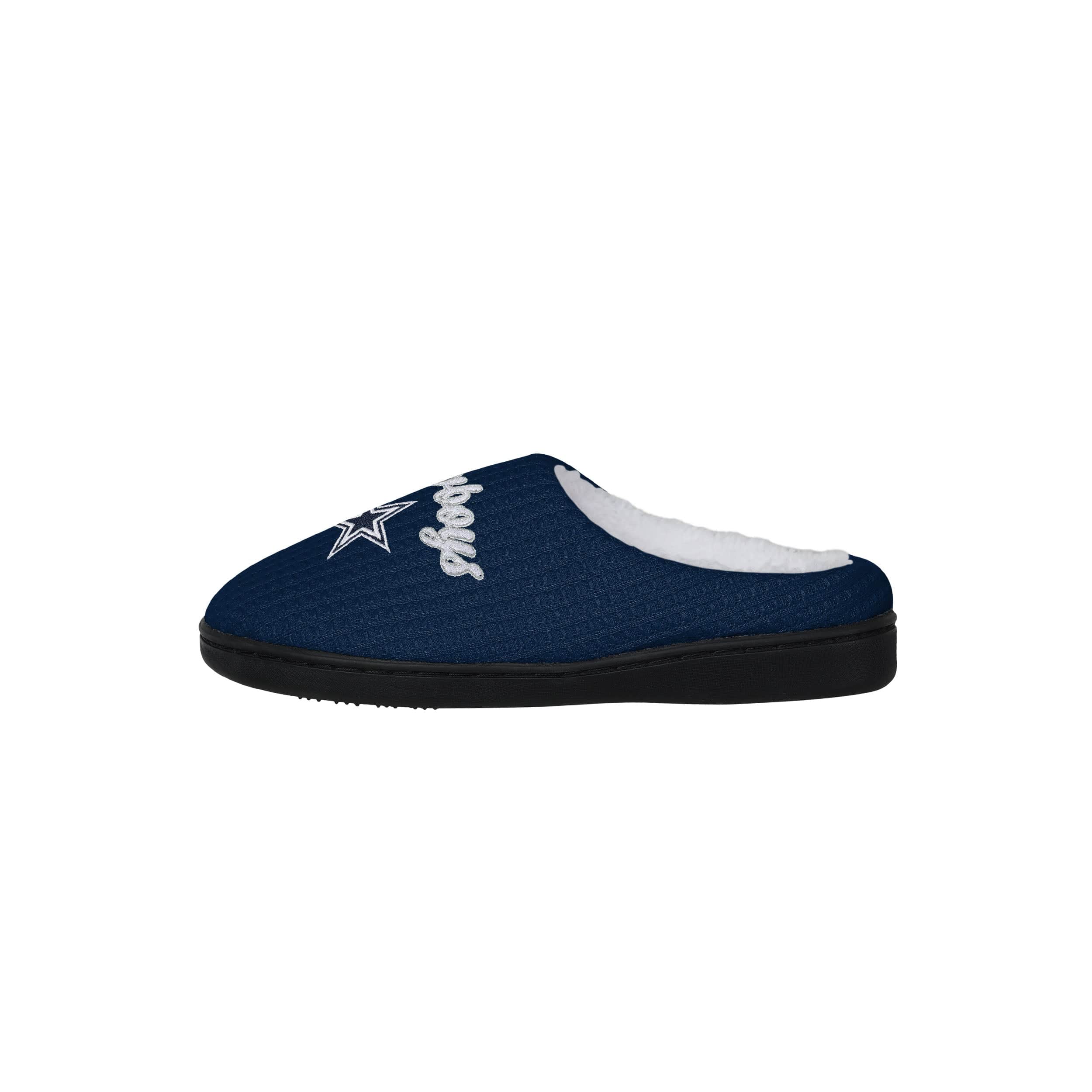 Dallas Cowboys NFL Womens Sherpa Lined Memory Foam Slippers - Image 2