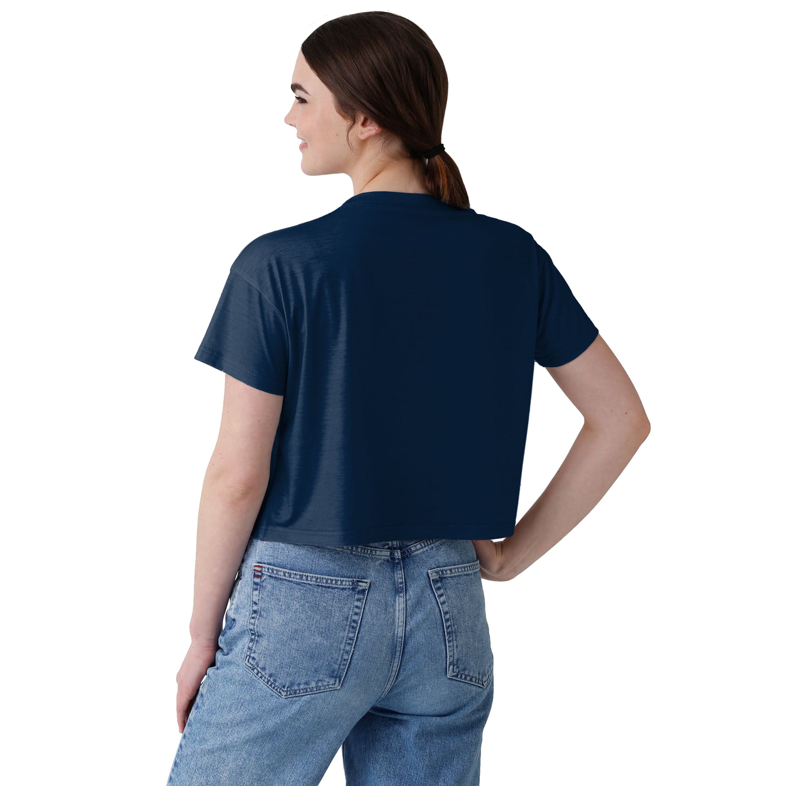 Dallas Cowboys NFL Womens Solid Big Logo Crop Top - Image 2
