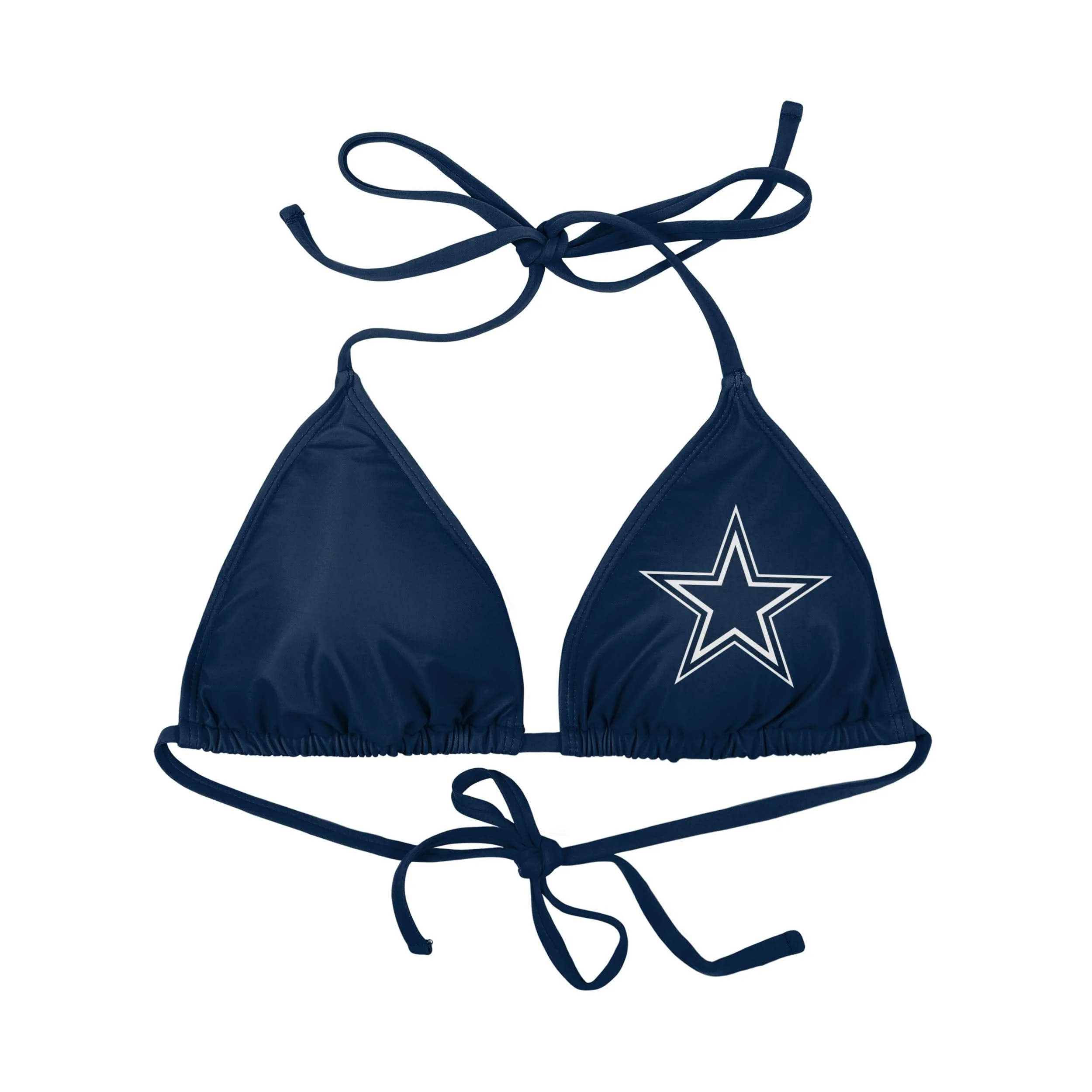 Dallas Cowboys NFL Womens Solid Logo Bikini Top - Image 2