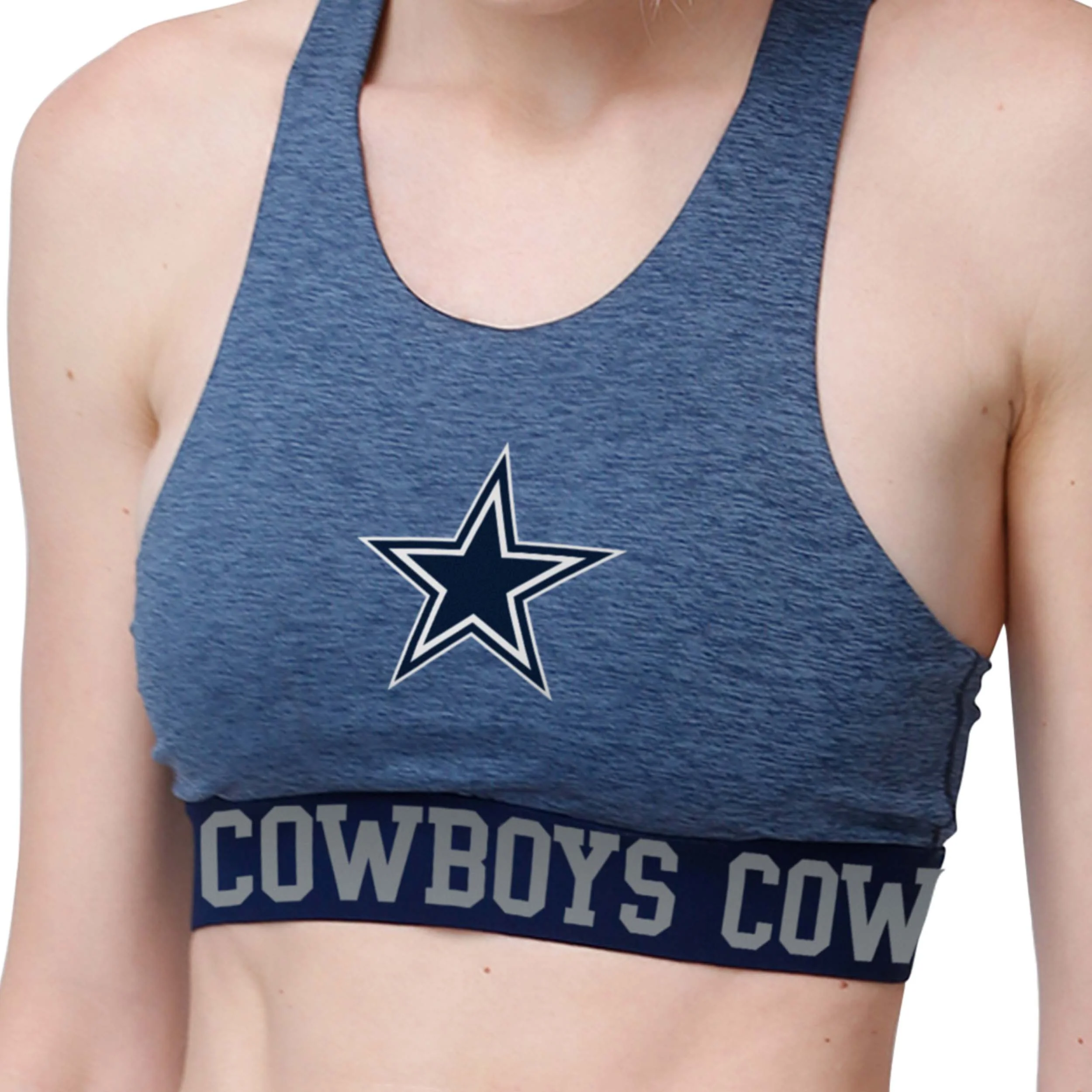 Dallas Cowboys NFL Womens Team Color Static Sports Bra - Image 5