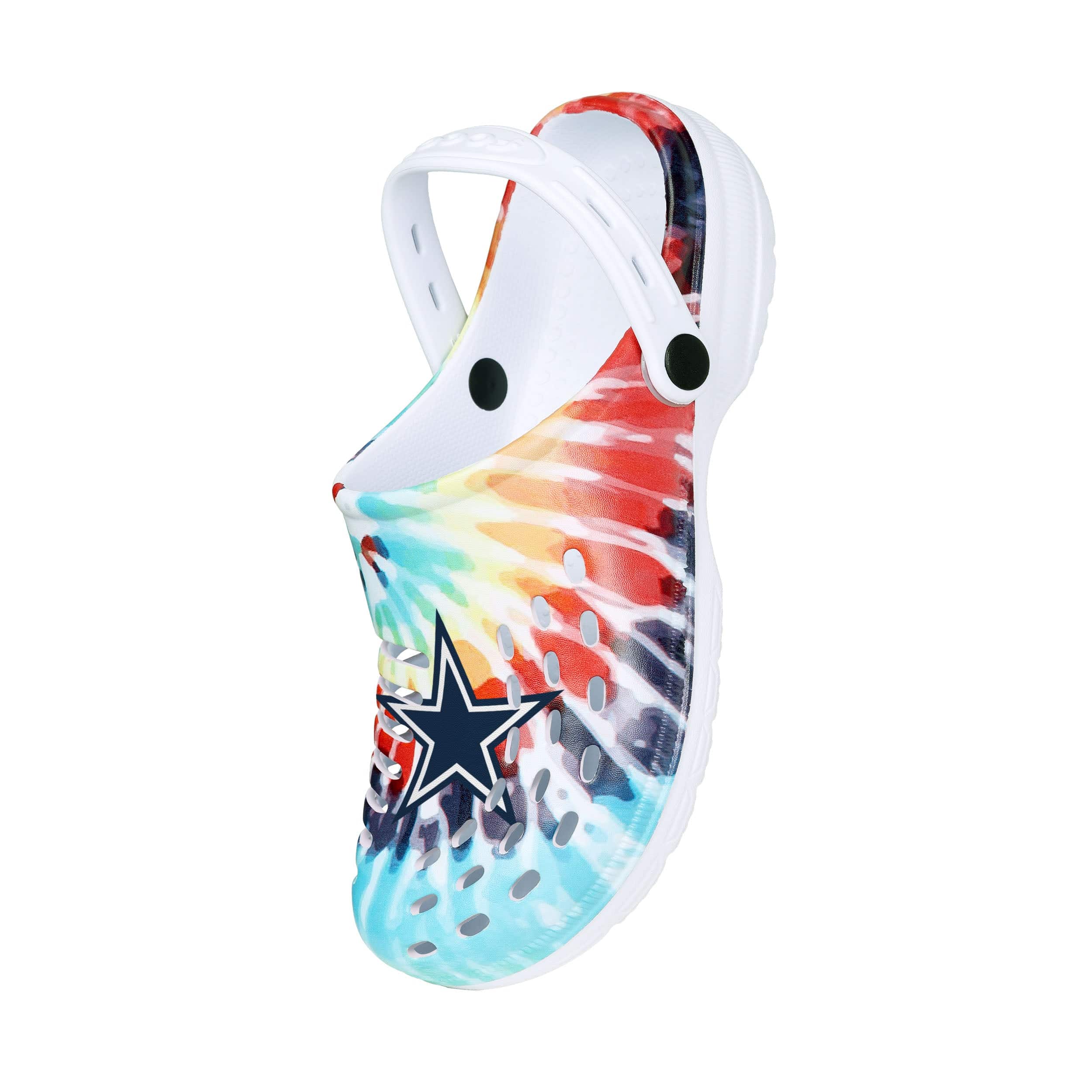 Dallas Cowboys NFL Womens Tie-Dye Clog With Strap - Image 3