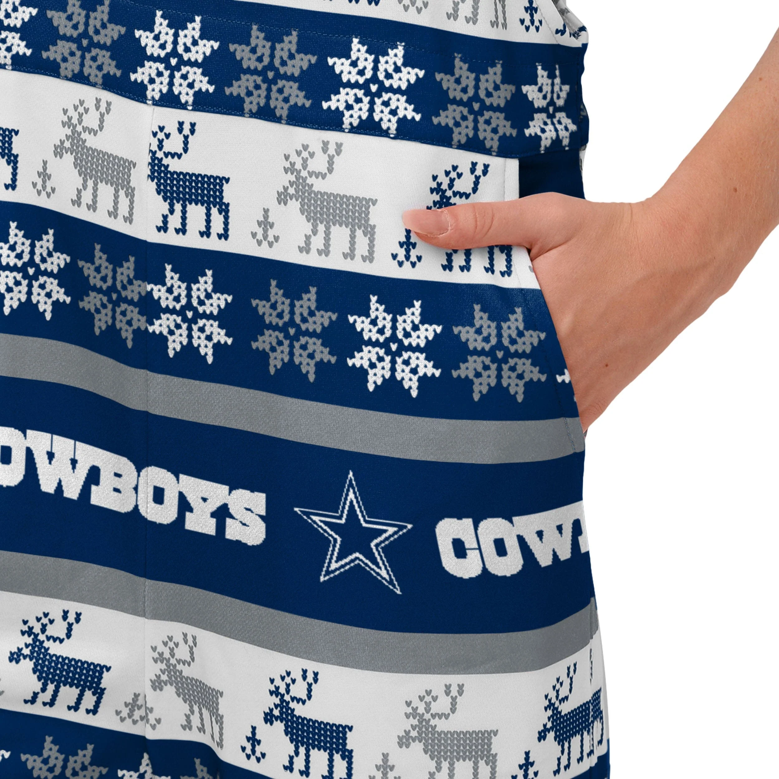 Dallas Cowboys NFL Womens Ugly Home Gating Bib Overalls - Image 5