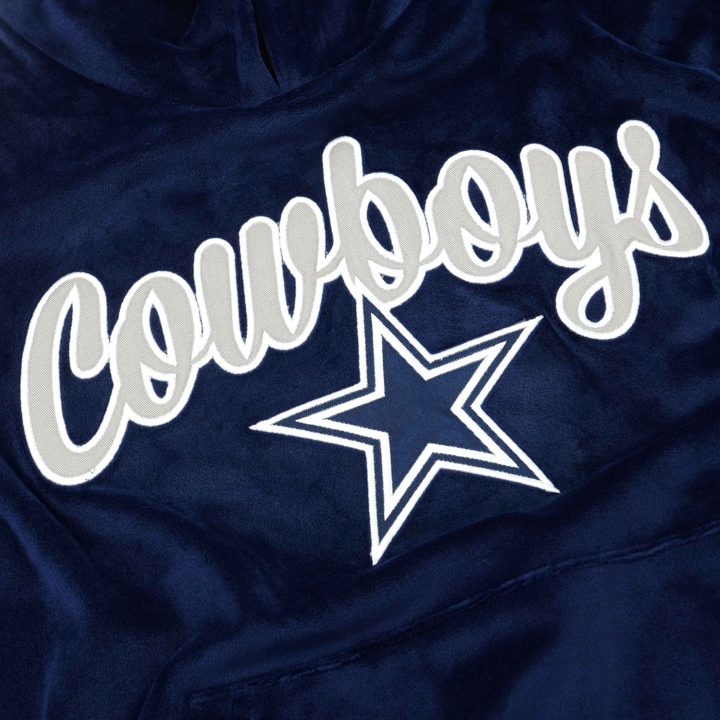 Dallas Cowboys NFL Womens Velour Hooded Sweatshirt - Image 4