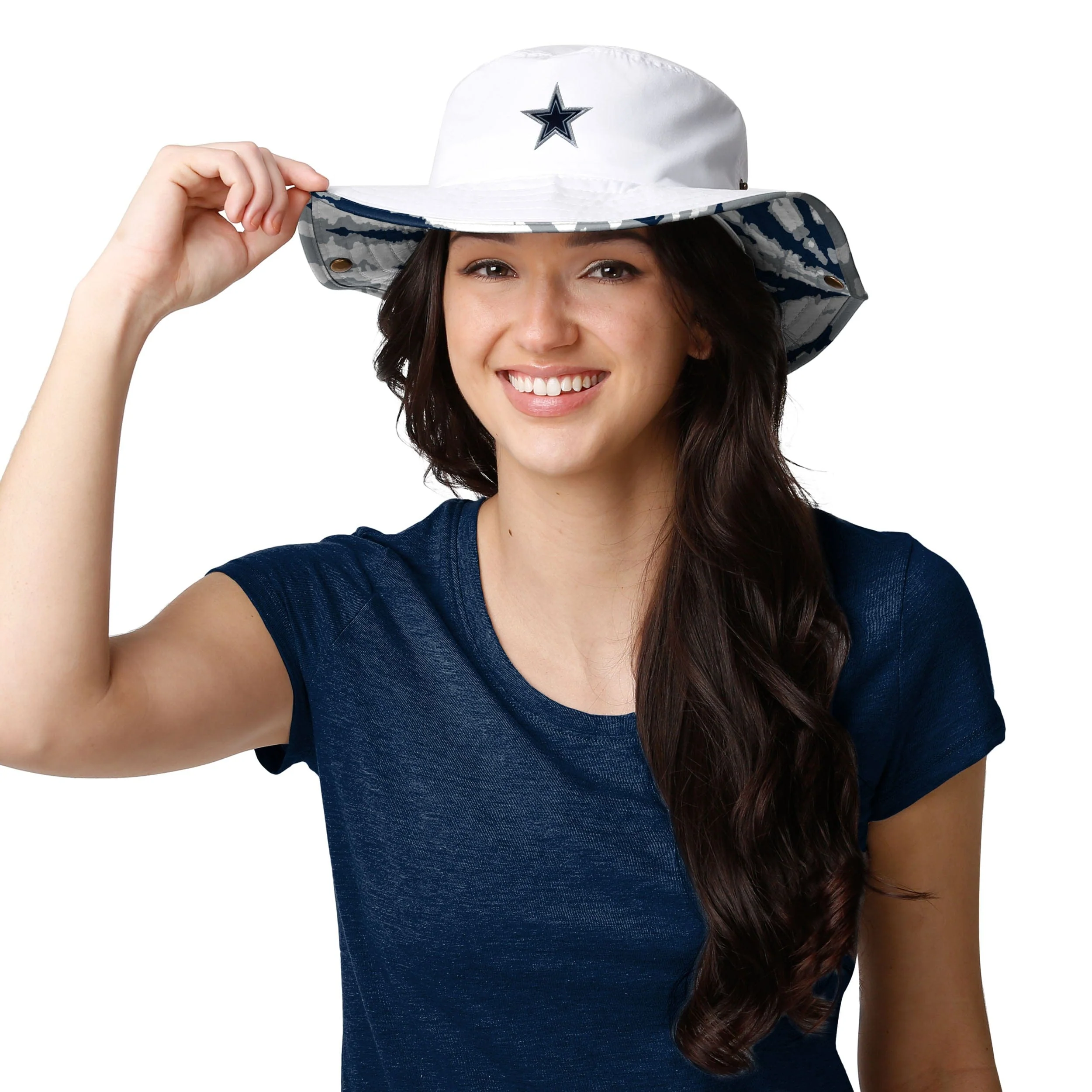Dallas Cowboys NFL Womens White Hybrid Boonie Hat - Image 2