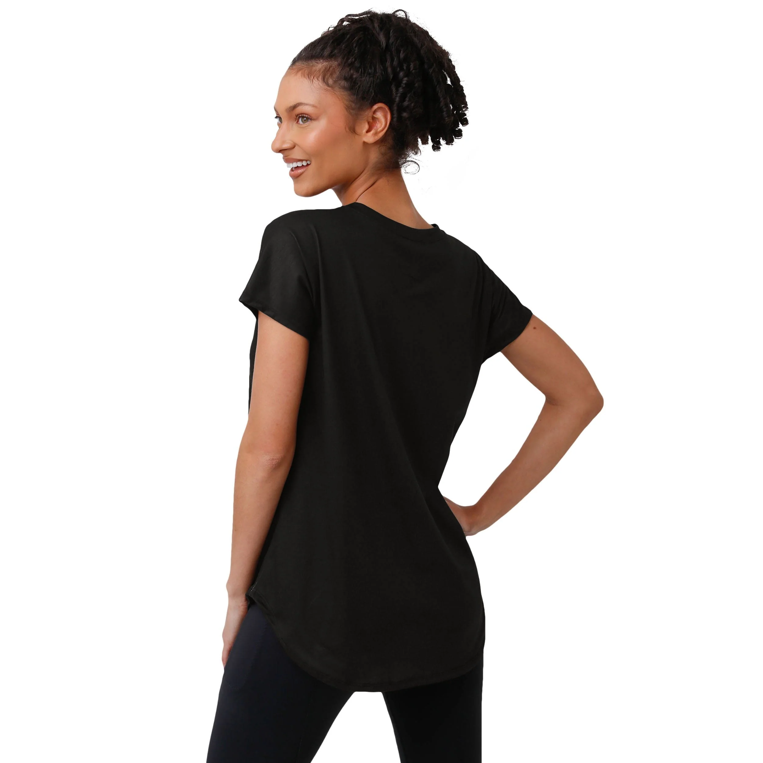 Dallas Cowboys NFL Womens Wordmark Black Tunic Top - Image 2