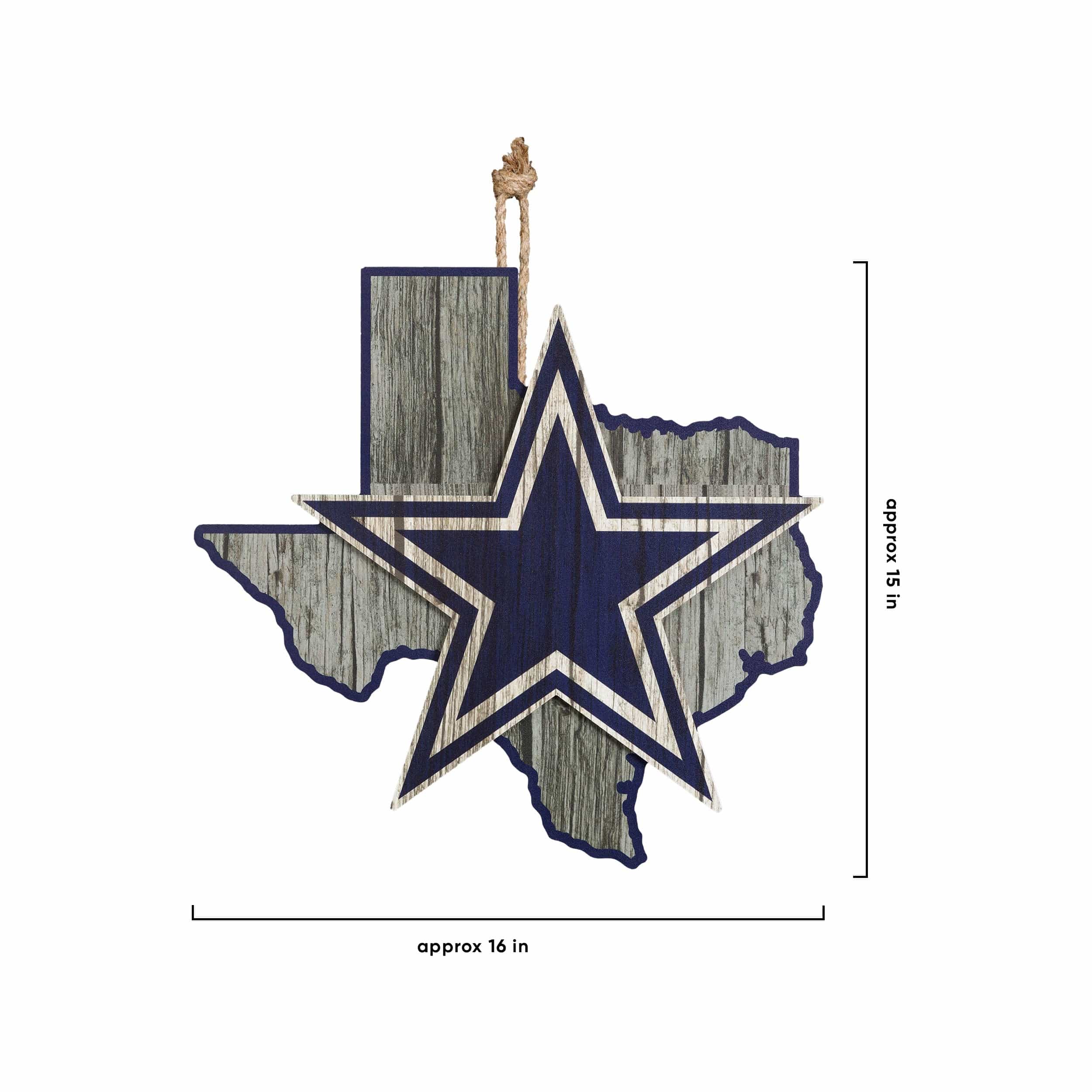Dallas Cowboys NFL Wood State Sign - Image 5