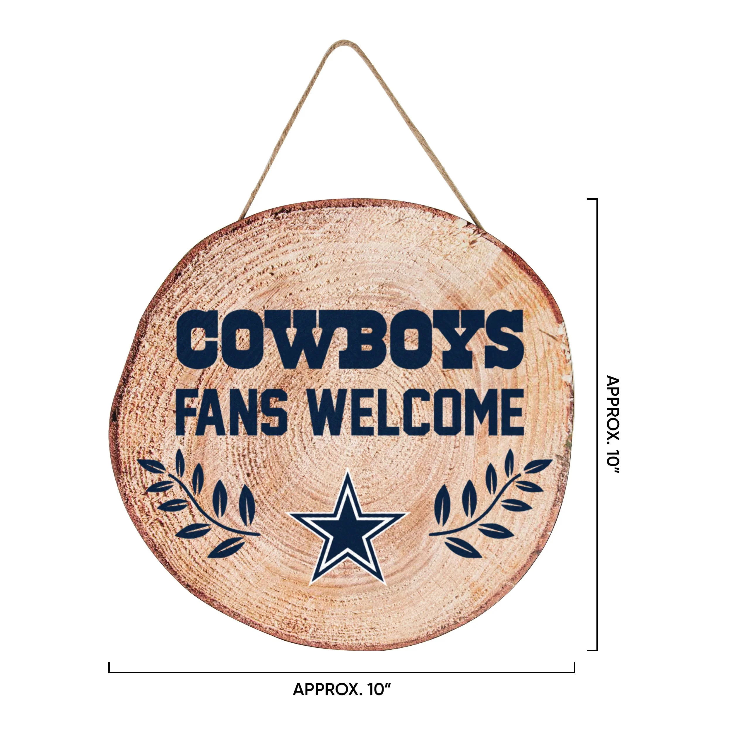 Dallas Cowboys NFL Wood Stump Sign - Image 3
