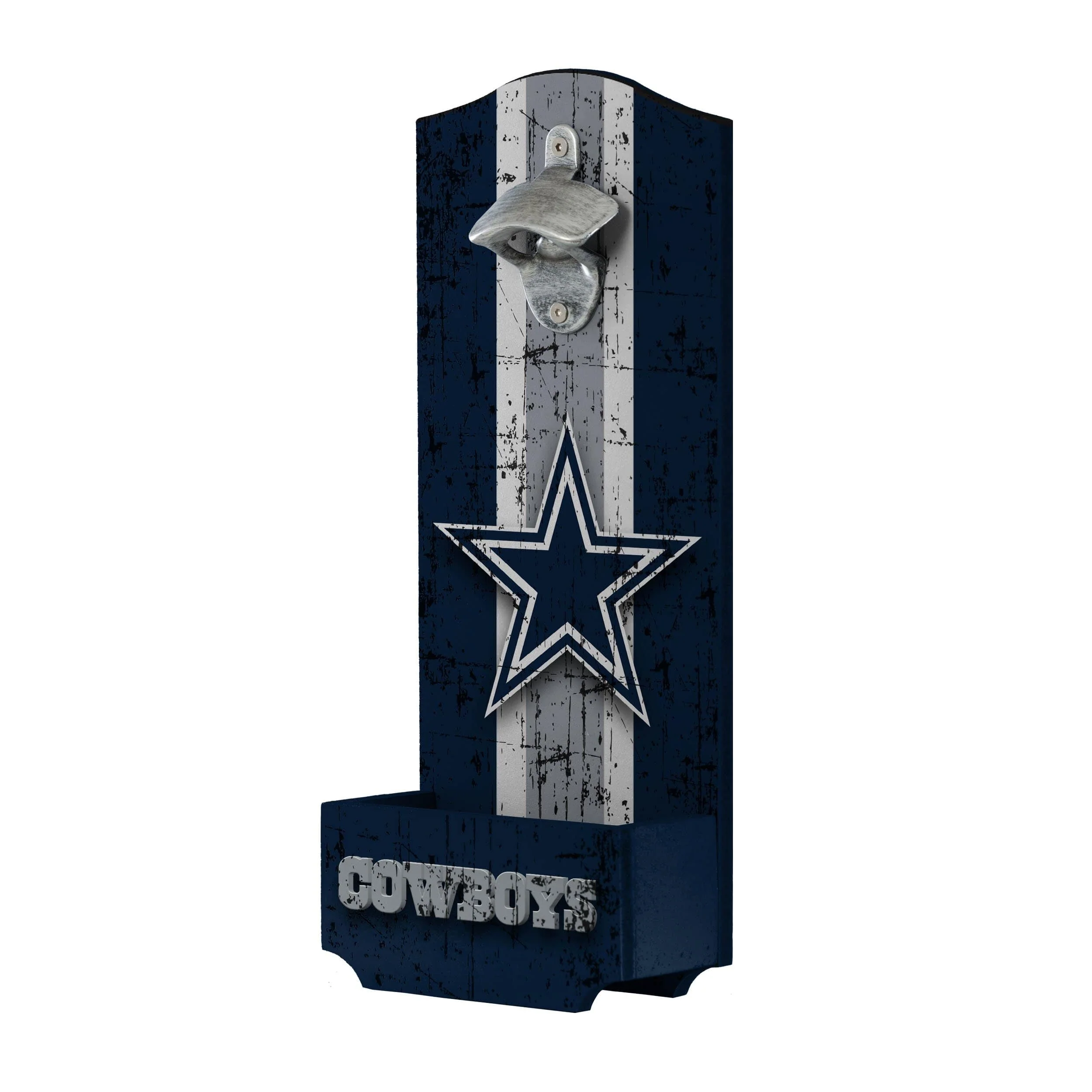 Dallas Cowboys NFL Wooden Bottle Cap Opener Sign