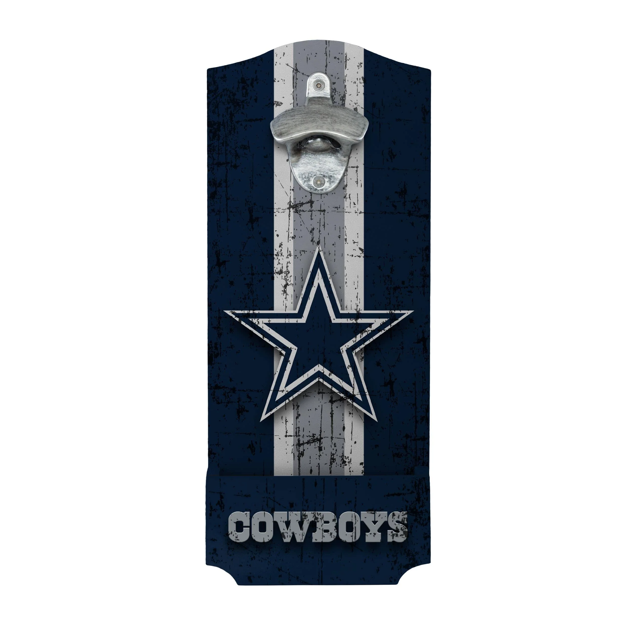 Dallas Cowboys NFL Wooden Bottle Cap Opener Sign - Image 2