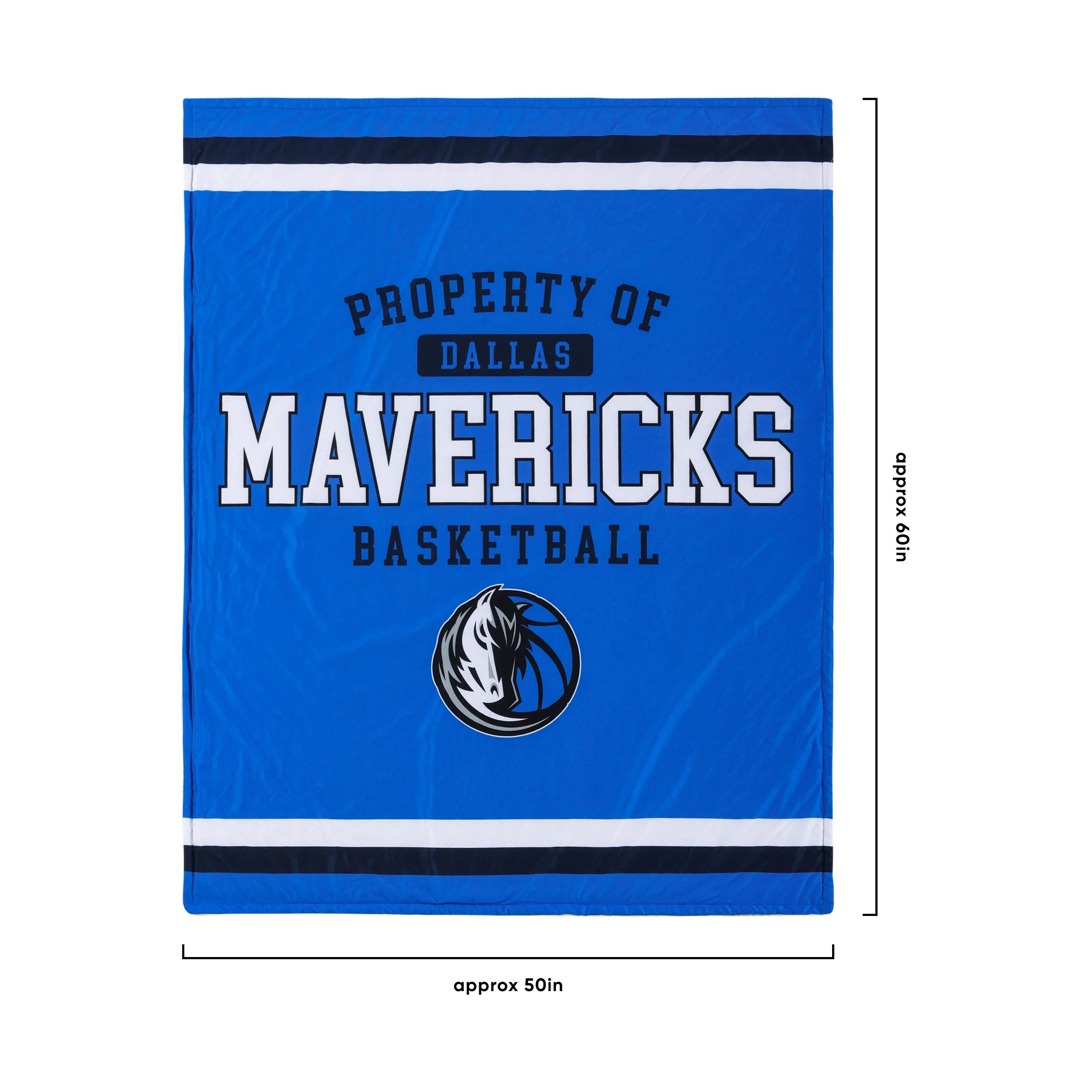 Dallas Mavericks NBA Team Property Sherpa Plush Throw Blanket - Image 3