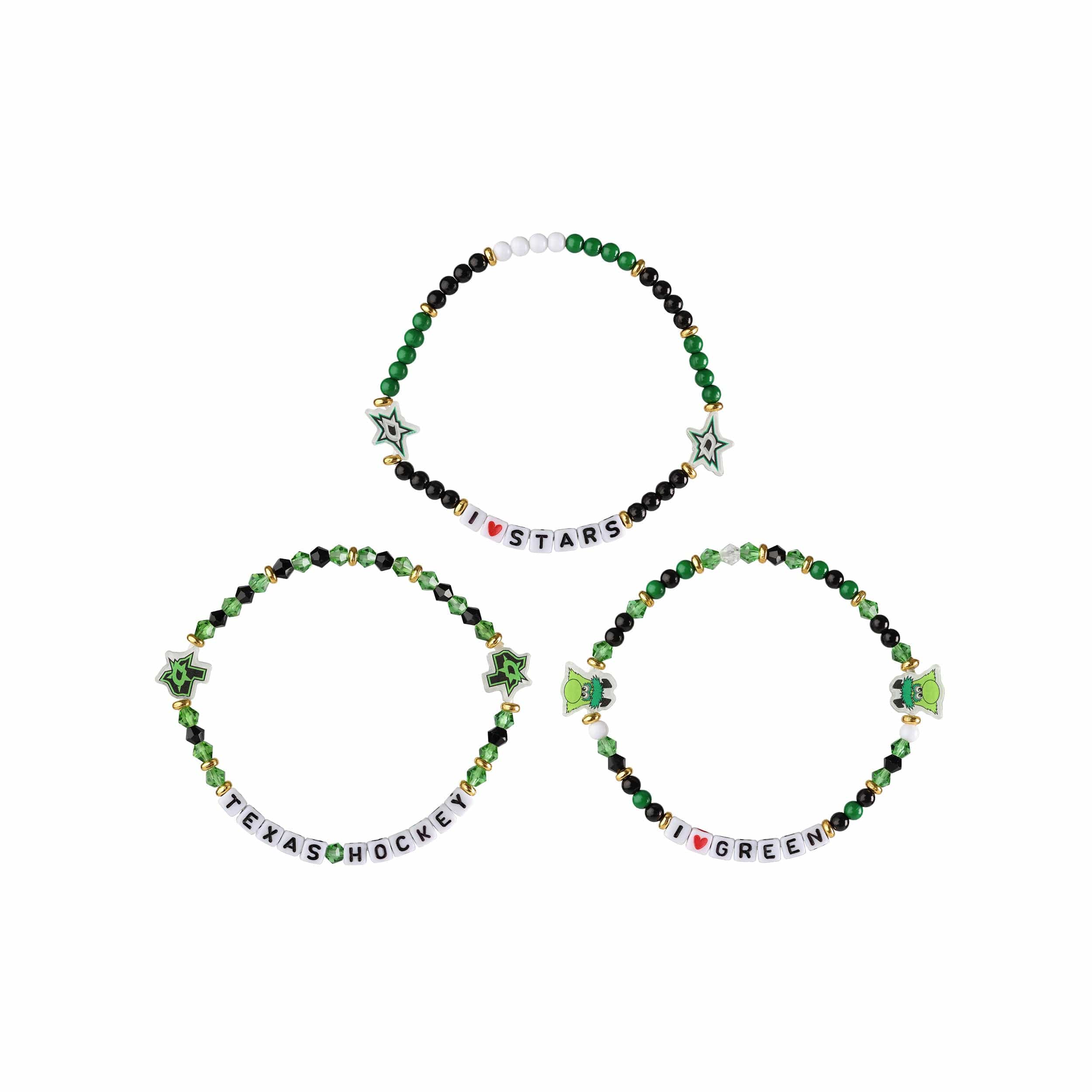 Dallas Stars NHL 3 Pack Friendship Bracelet - Image 3