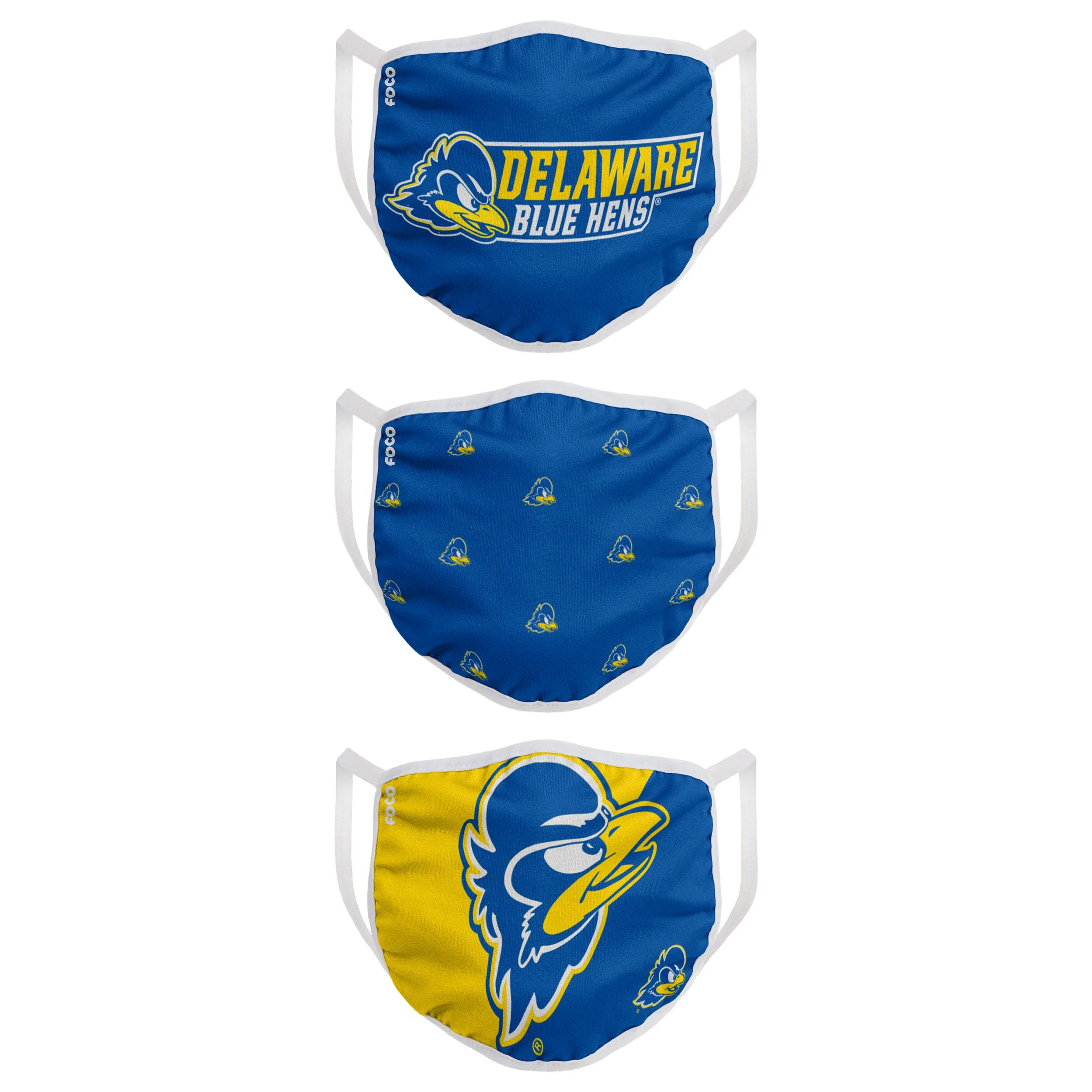 Delaware Fightin Blue Hens NCAA 3 Pack Face Cover - Image 2