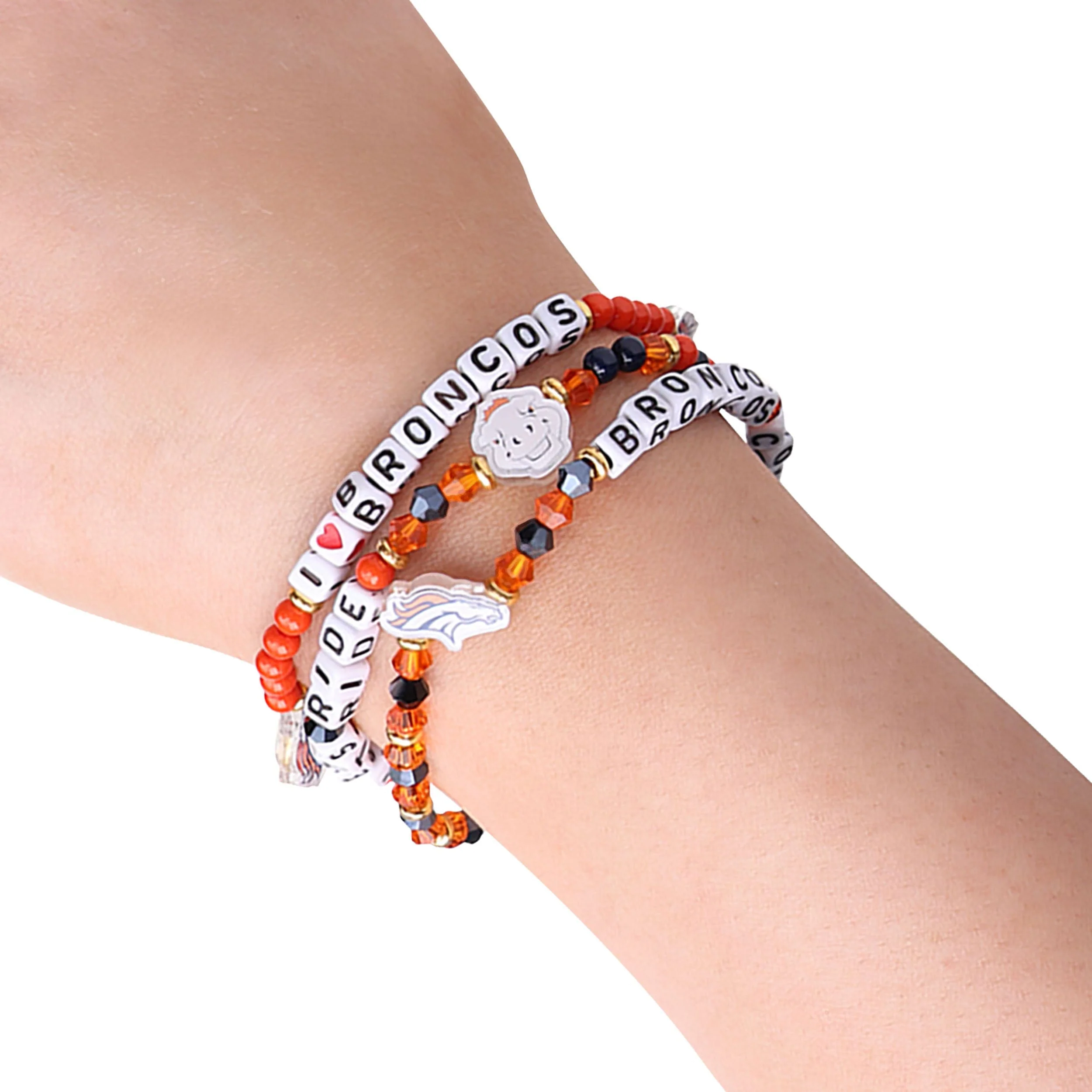 Denver Broncos NFL 3 Pack Friendship Bracelet - Image 4
