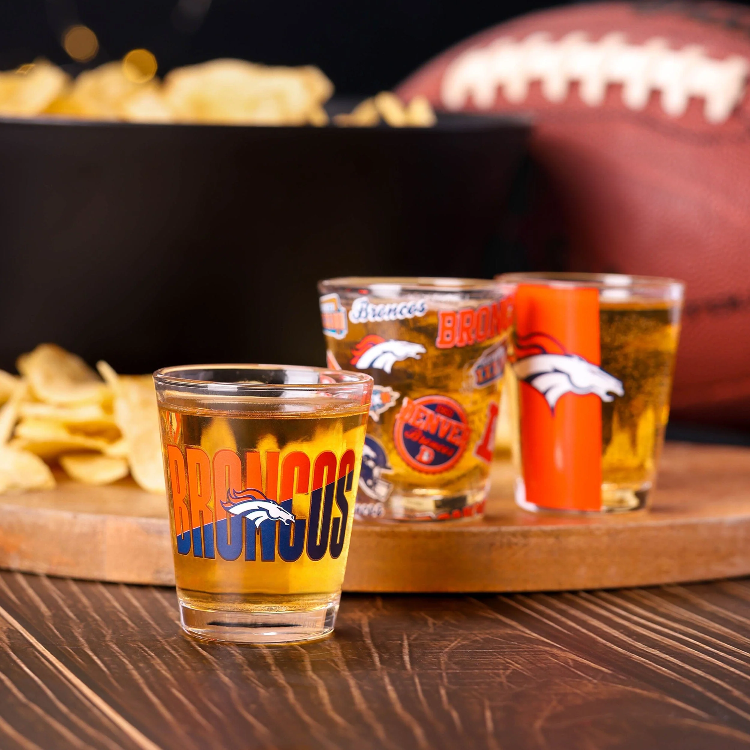 Denver Broncos NFL 3 Pack Shot Glass - Image 2