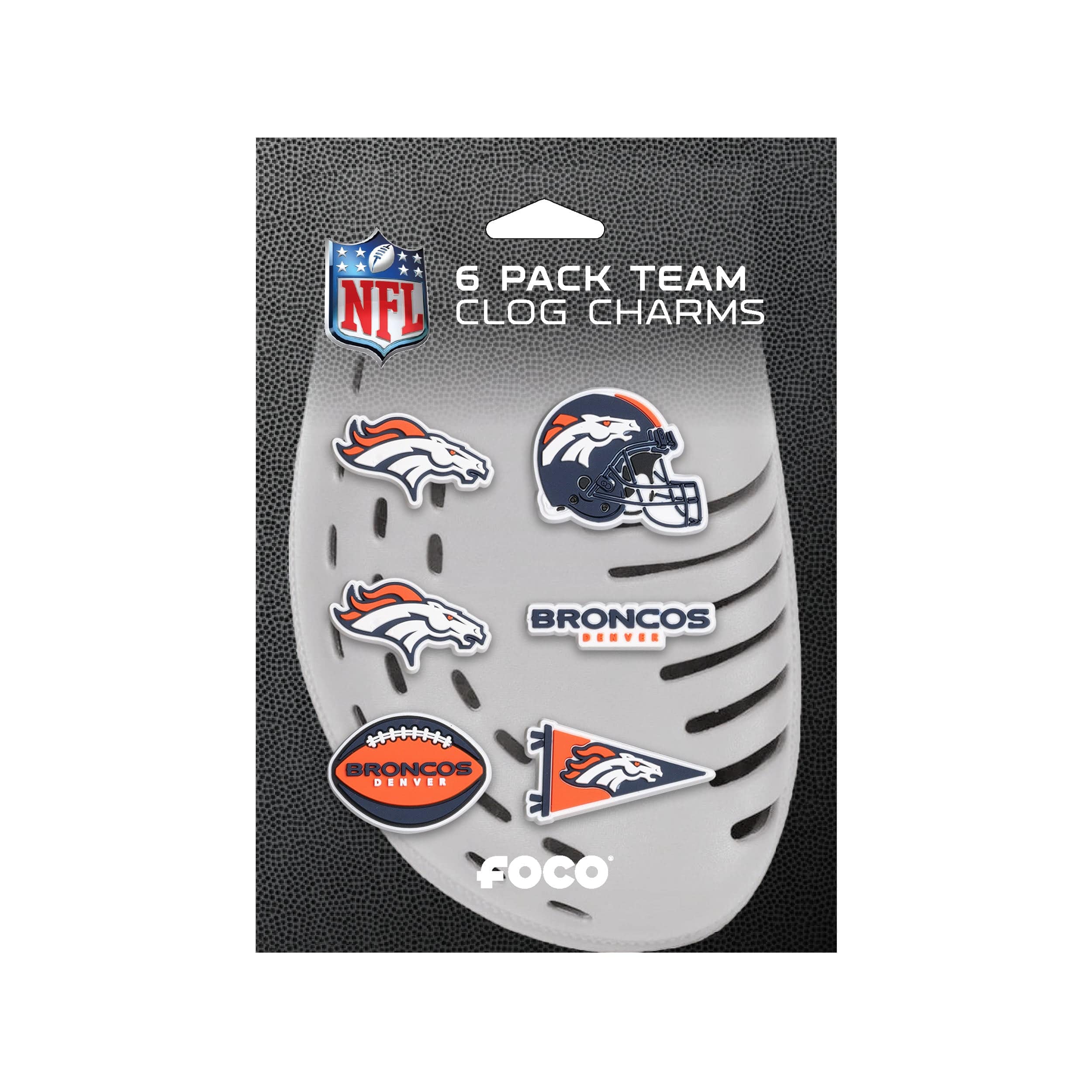 Denver Broncos NFL 6 Pack Team Clog Charms - Image 5