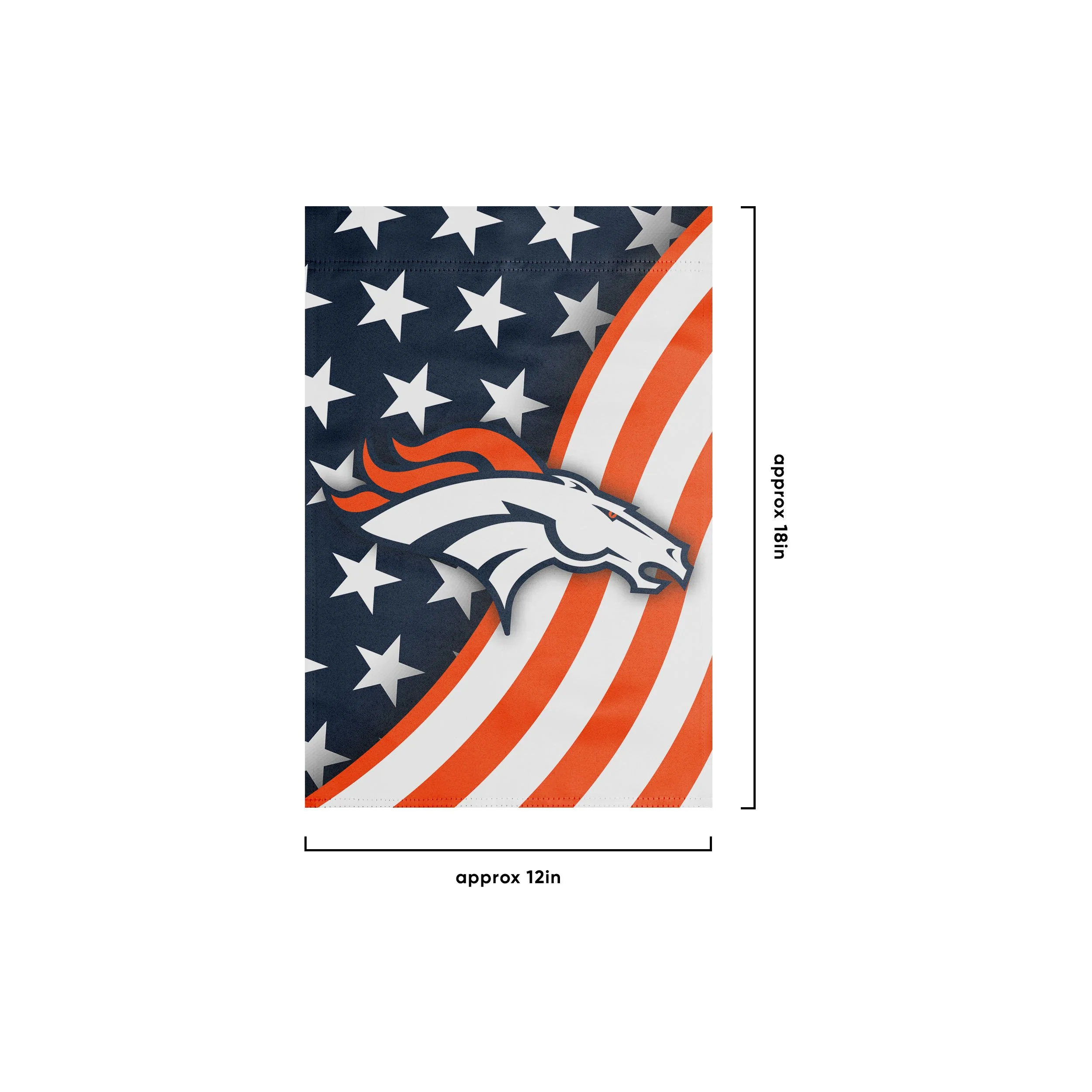 Denver Broncos NFL Americana Garden Flag - Image 3