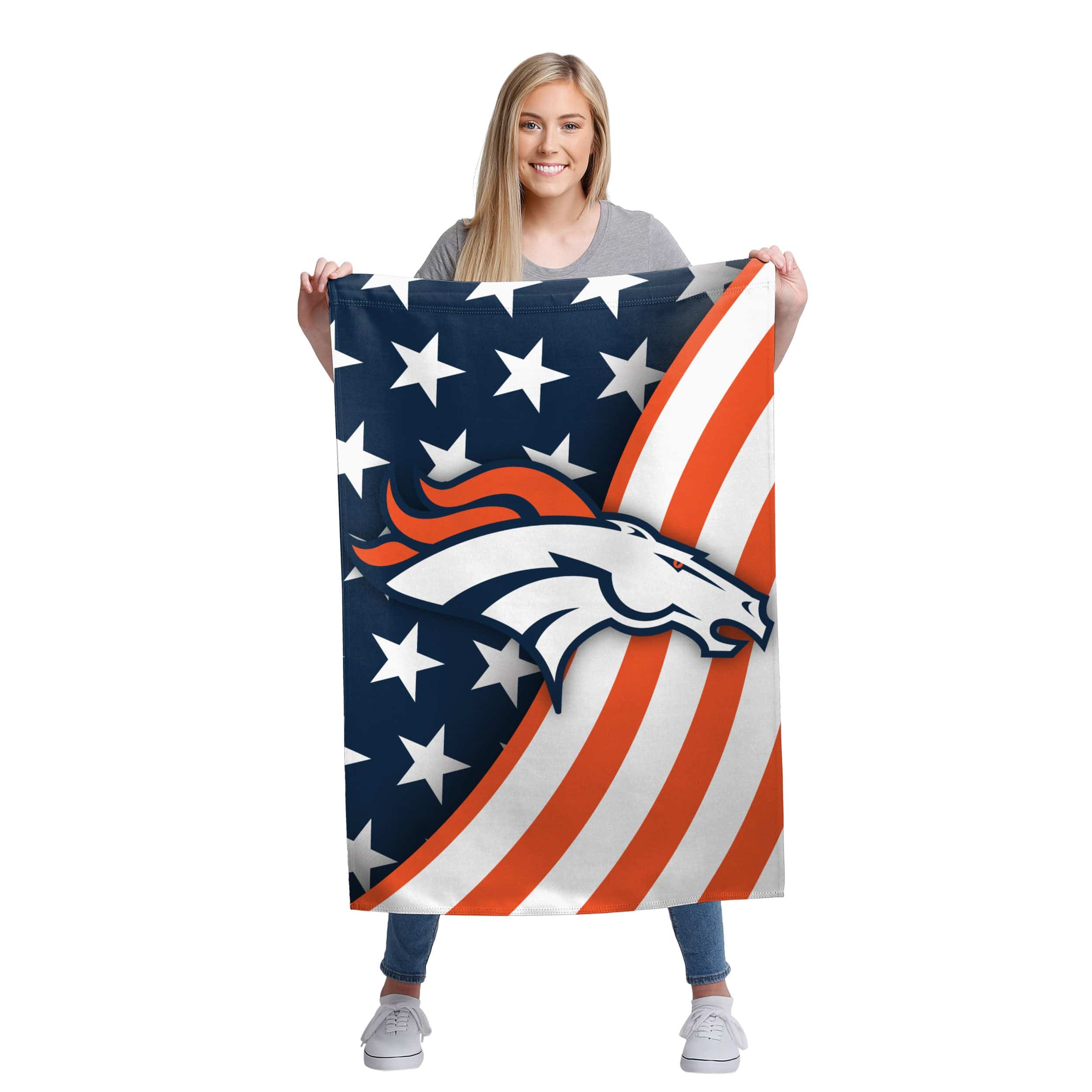 Denver Broncos NFL Americana Vertical Flag - Image 2