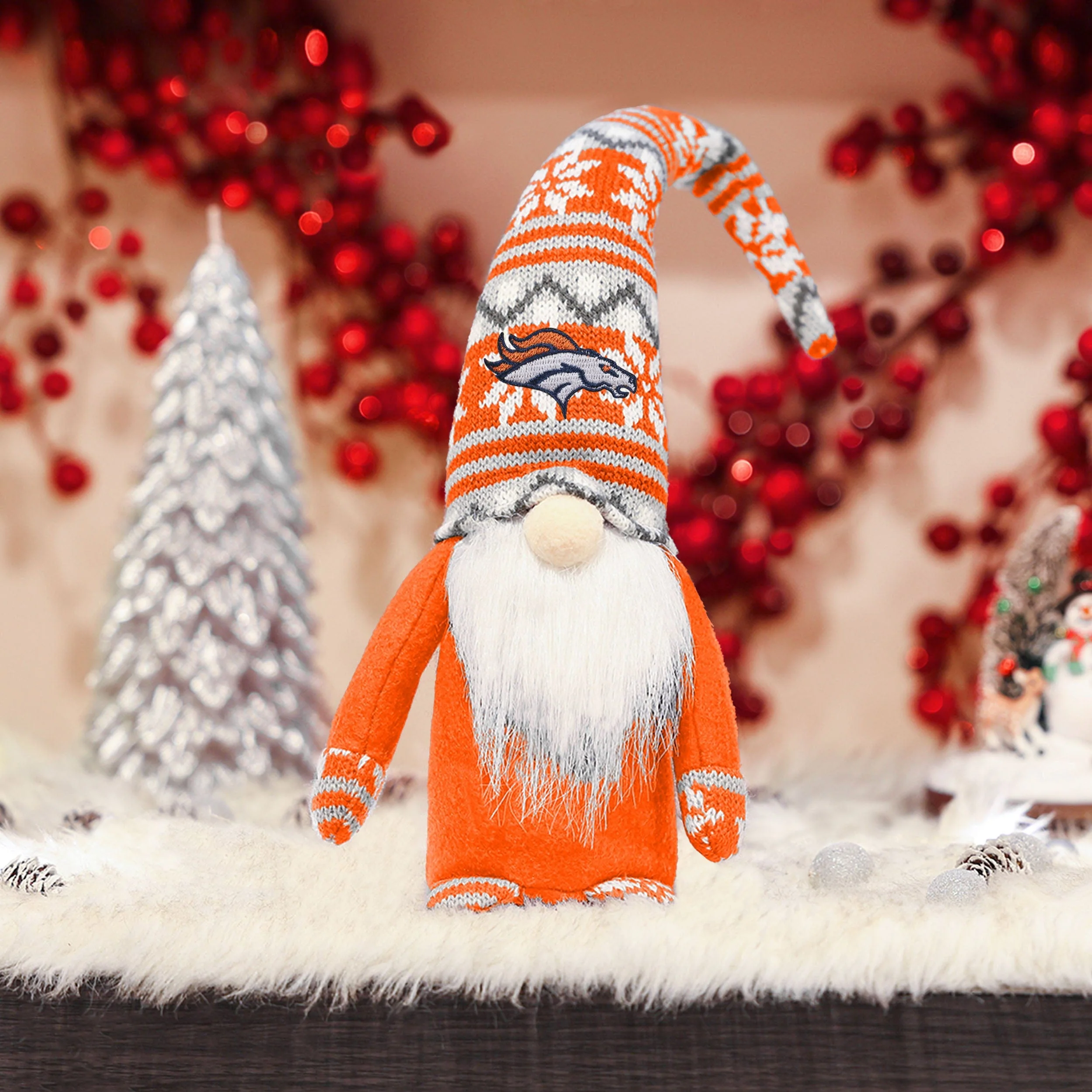 Denver Broncos NFL Bent Hat Plush Gnome - Image 2