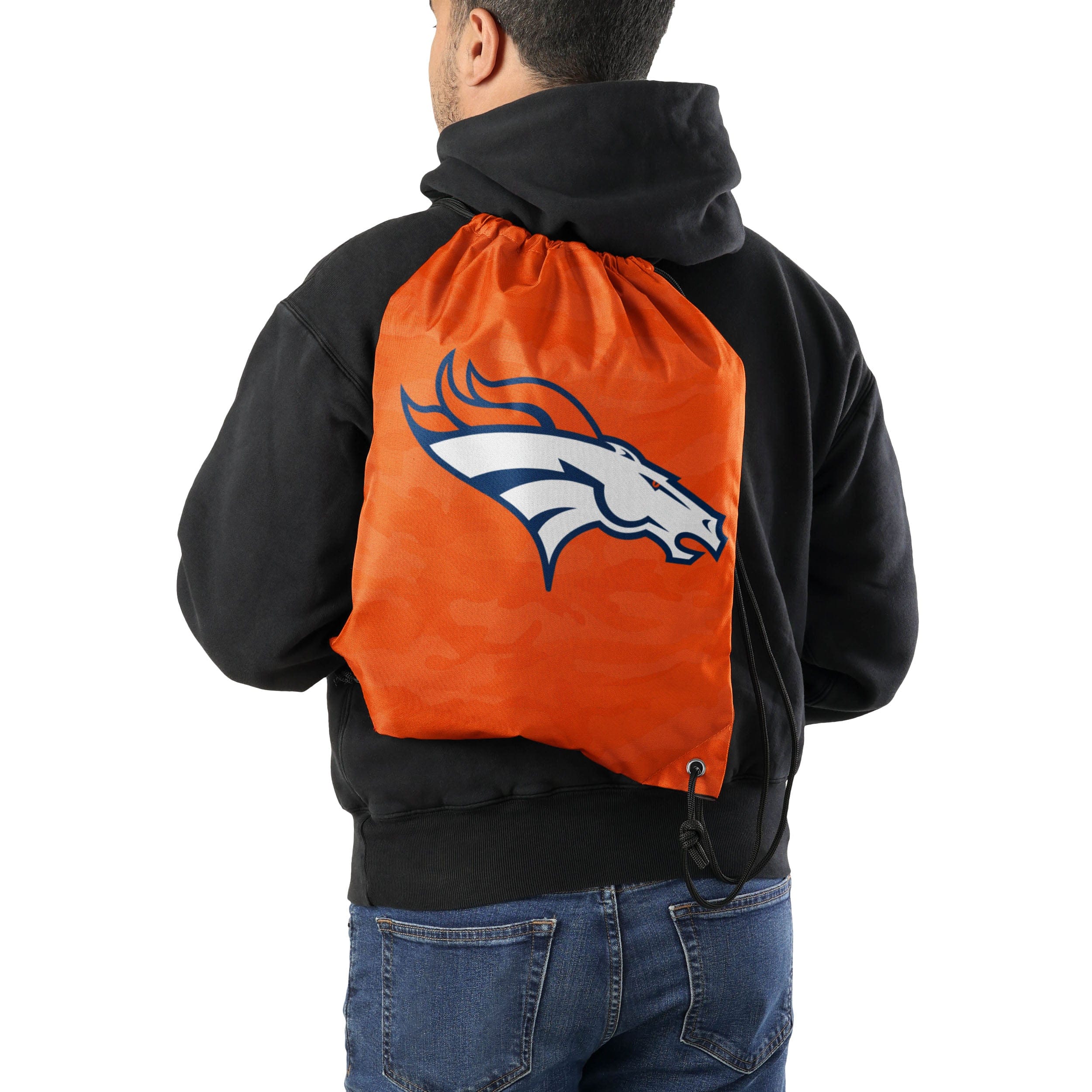 Denver Broncos NFL Big Logo Camo Drawstring Backpack - Image 2