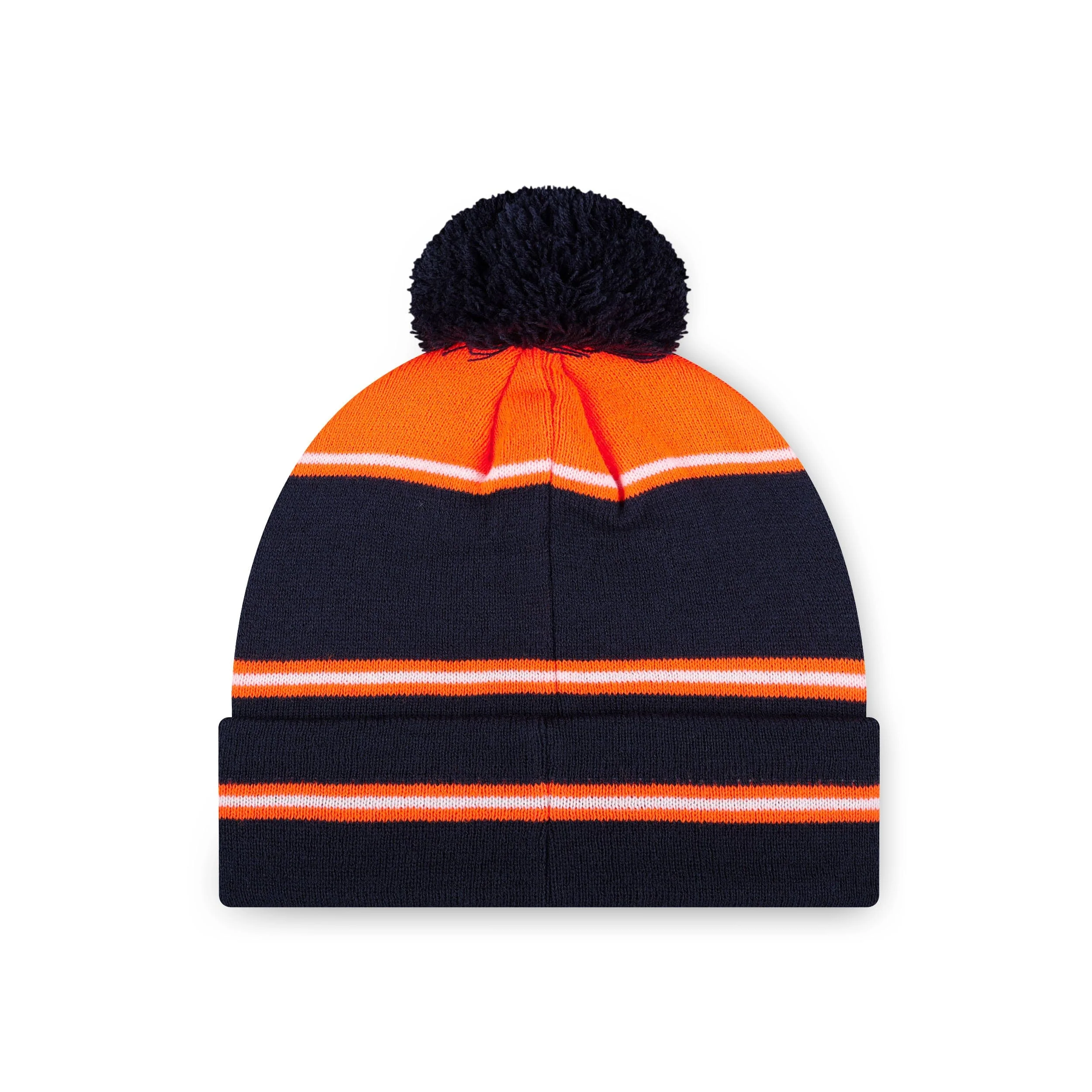 Denver Broncos NFL Big Wordmark Stripe Pom Beanie - Image 2