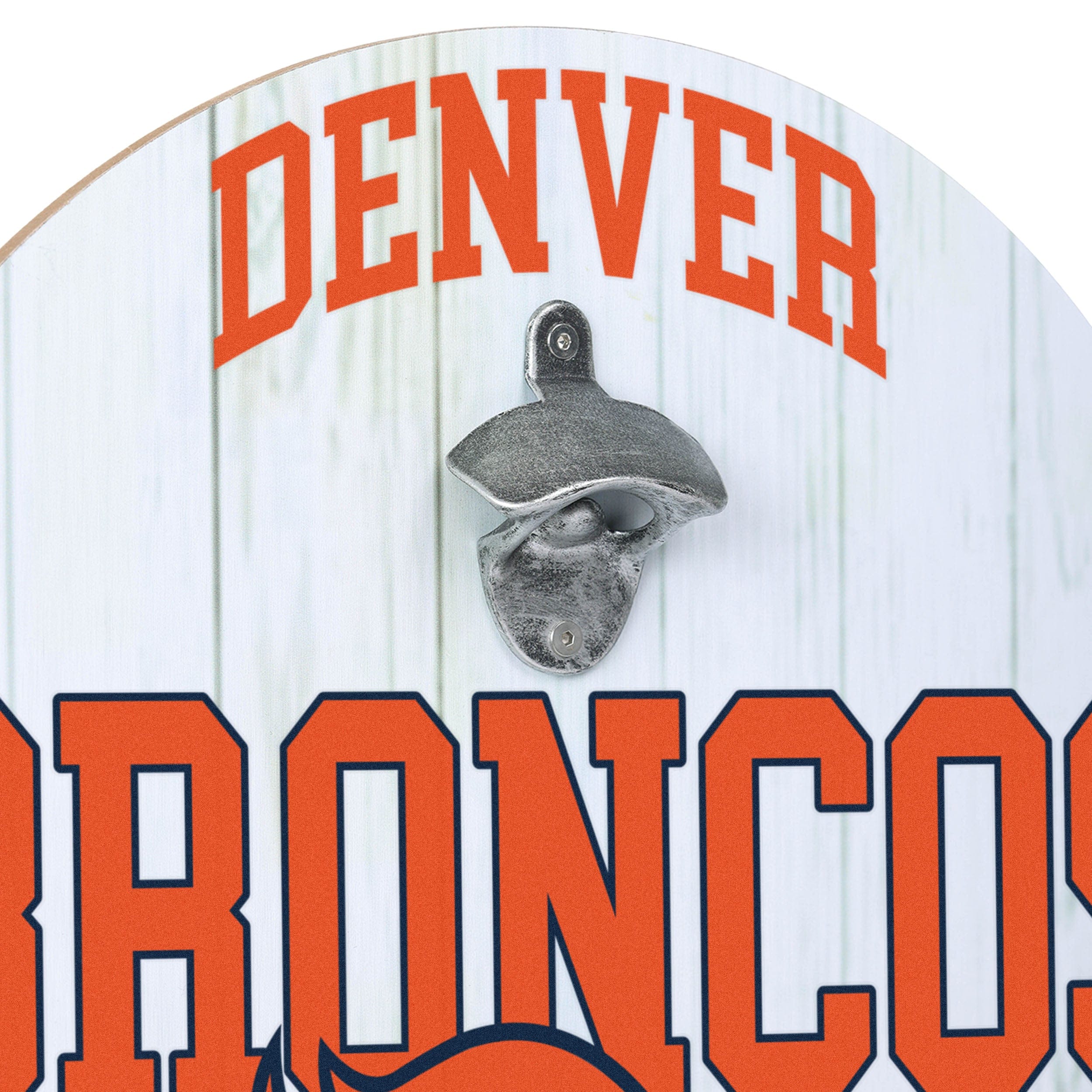 Denver Broncos NFL Bottle Opener Cap Catcher Wall Sign - Image 3