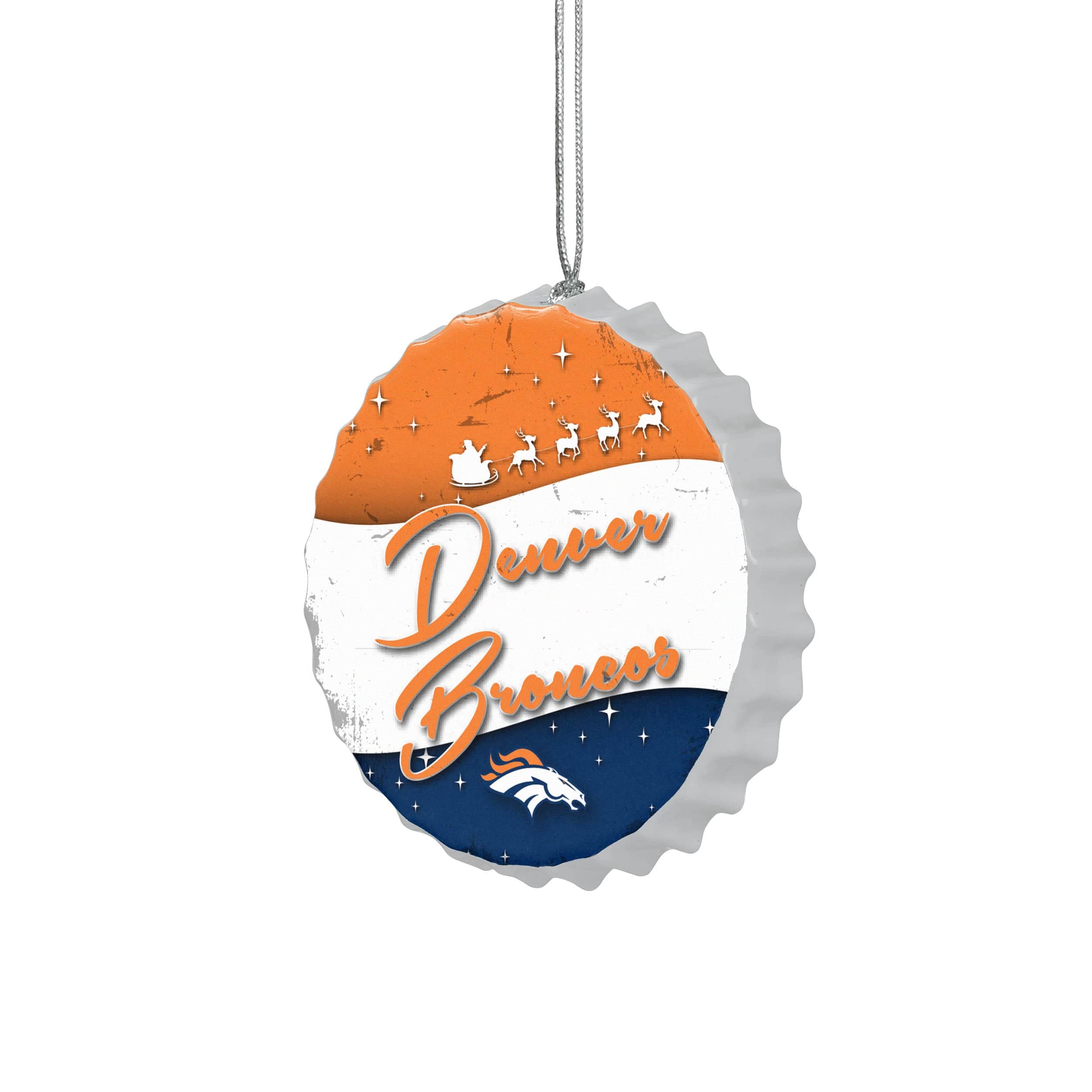 Denver Broncos NFL Bottlecap Sign Ornament - Image 2