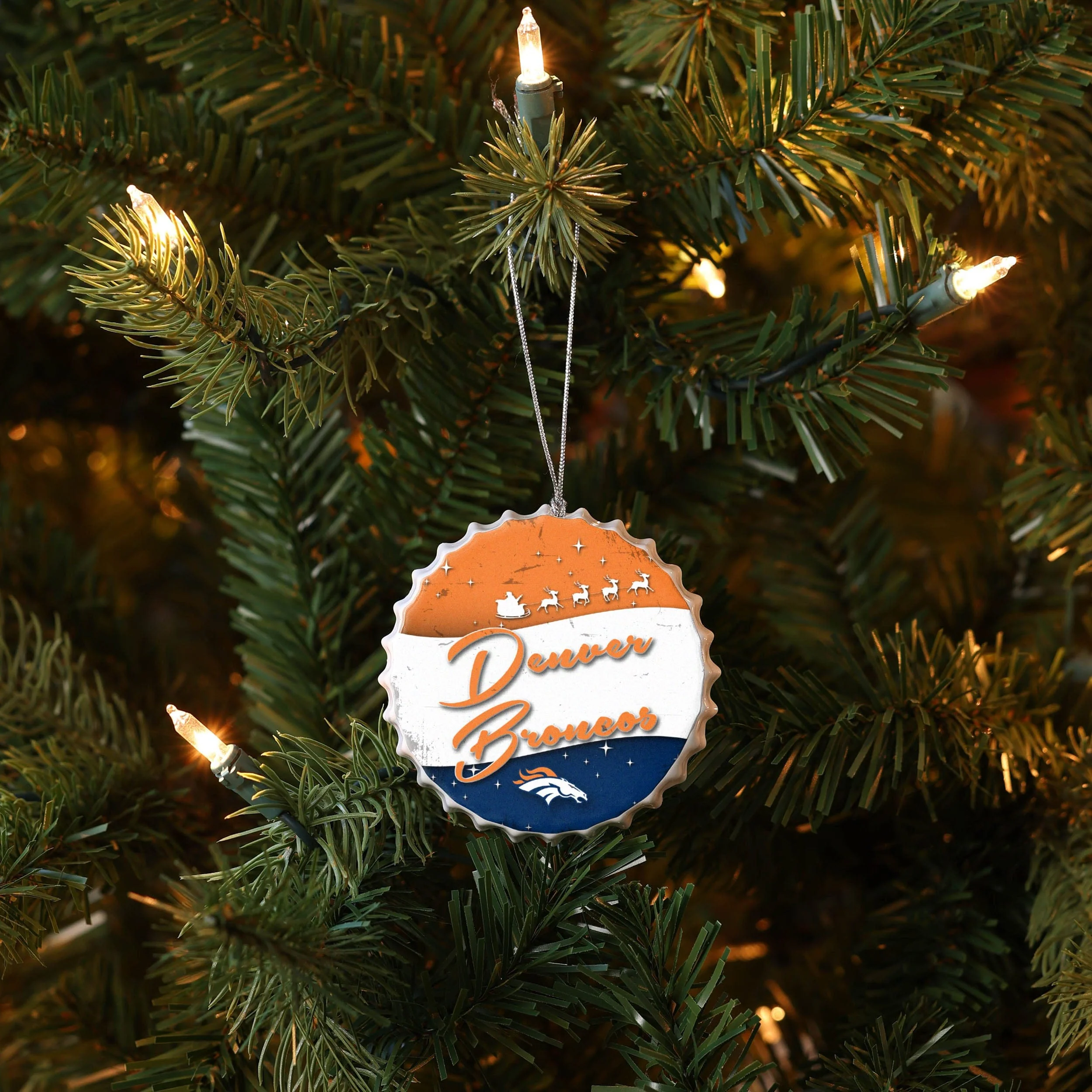 Denver Broncos NFL Bottlecap Sign Ornament - Image 3