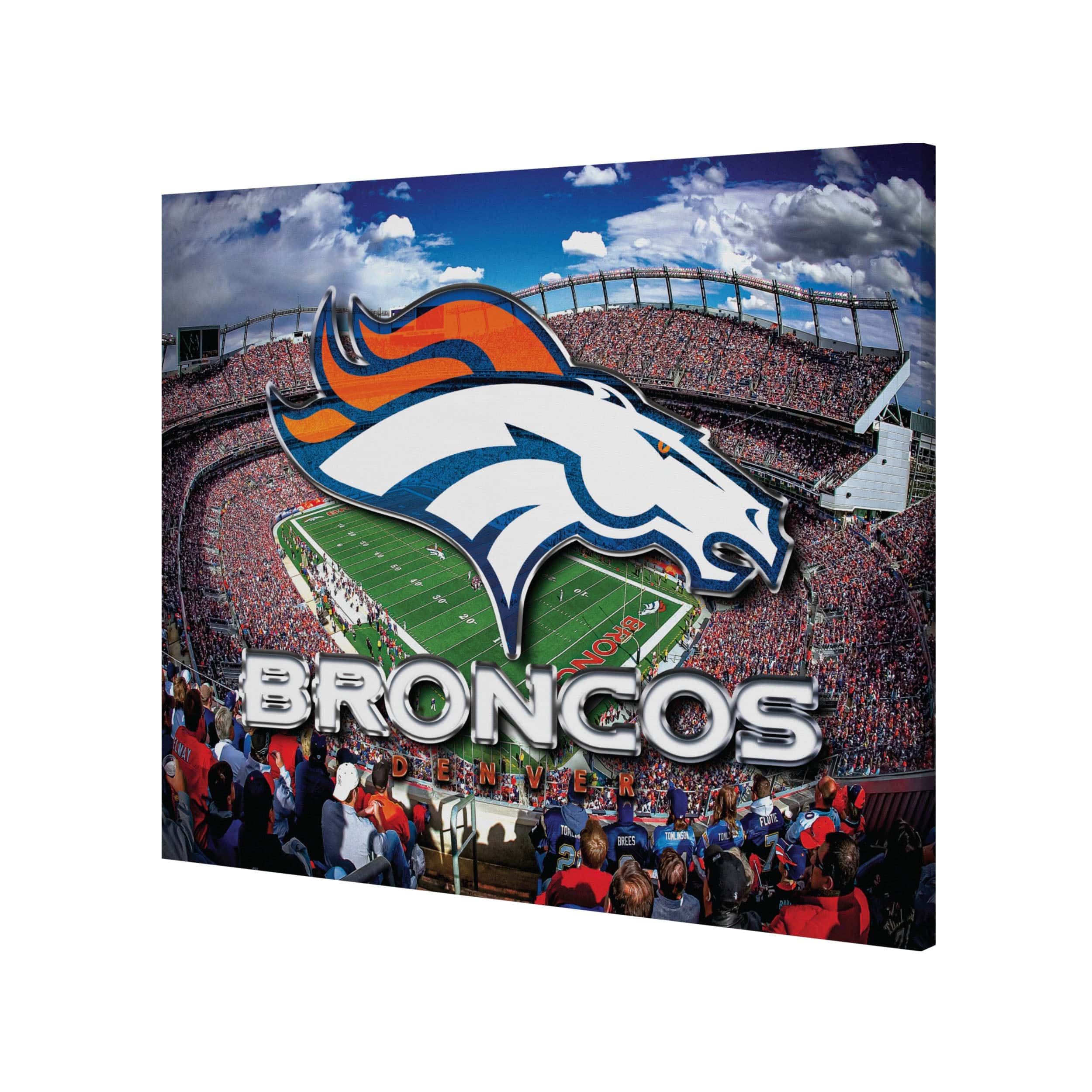 Denver Broncos NFL Canvas Wall Sign - Image 2