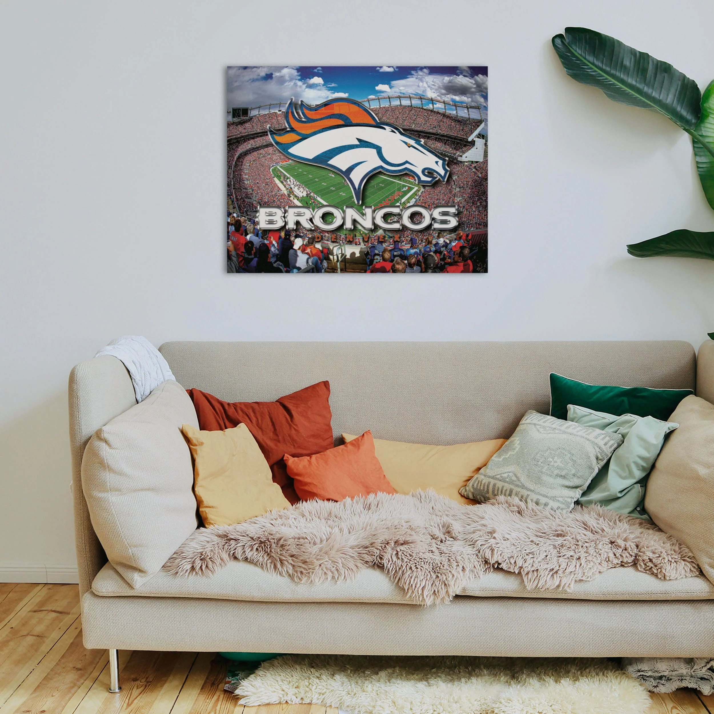 Denver Broncos NFL Canvas Wall Sign - Image 3