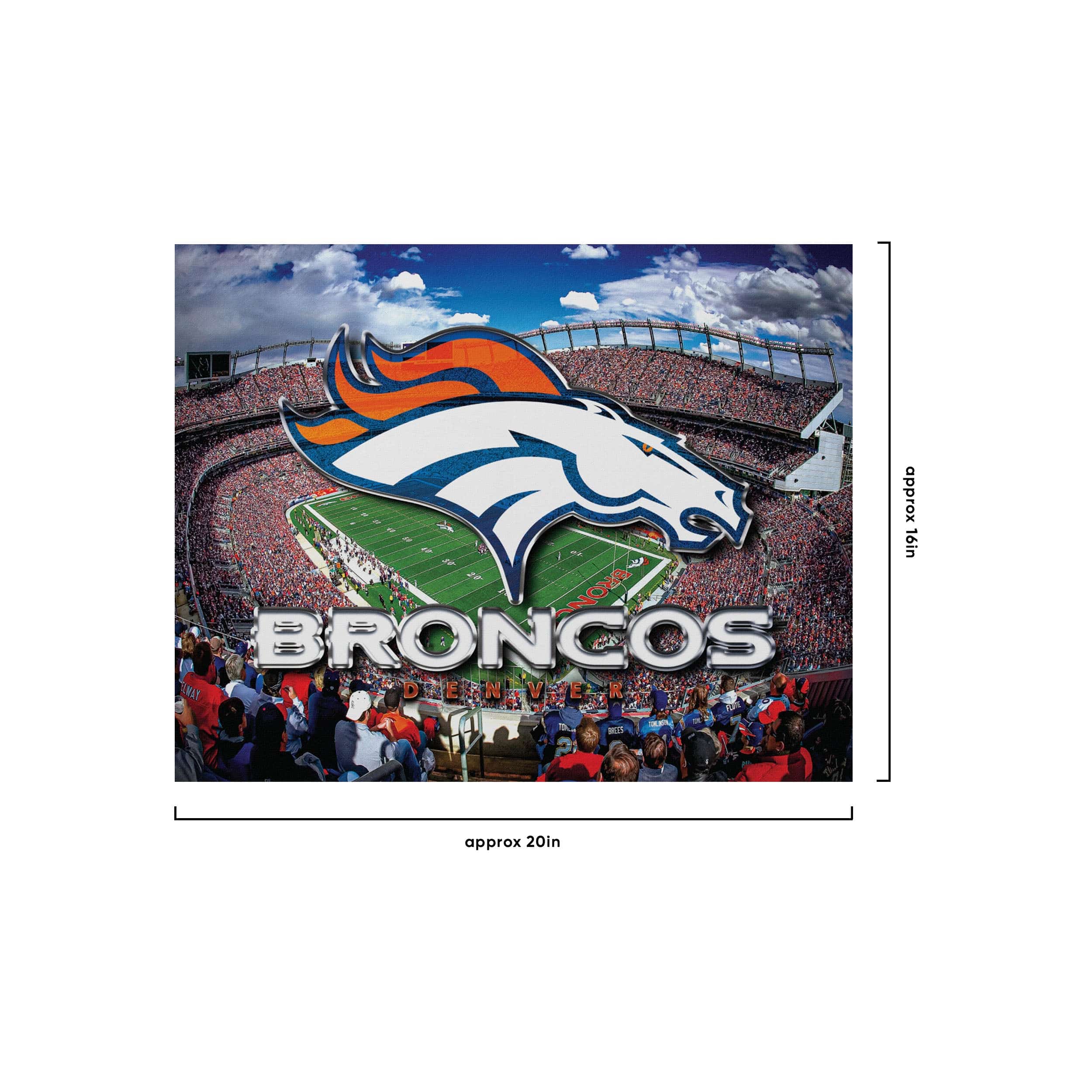 Denver Broncos NFL Canvas Wall Sign - Image 4