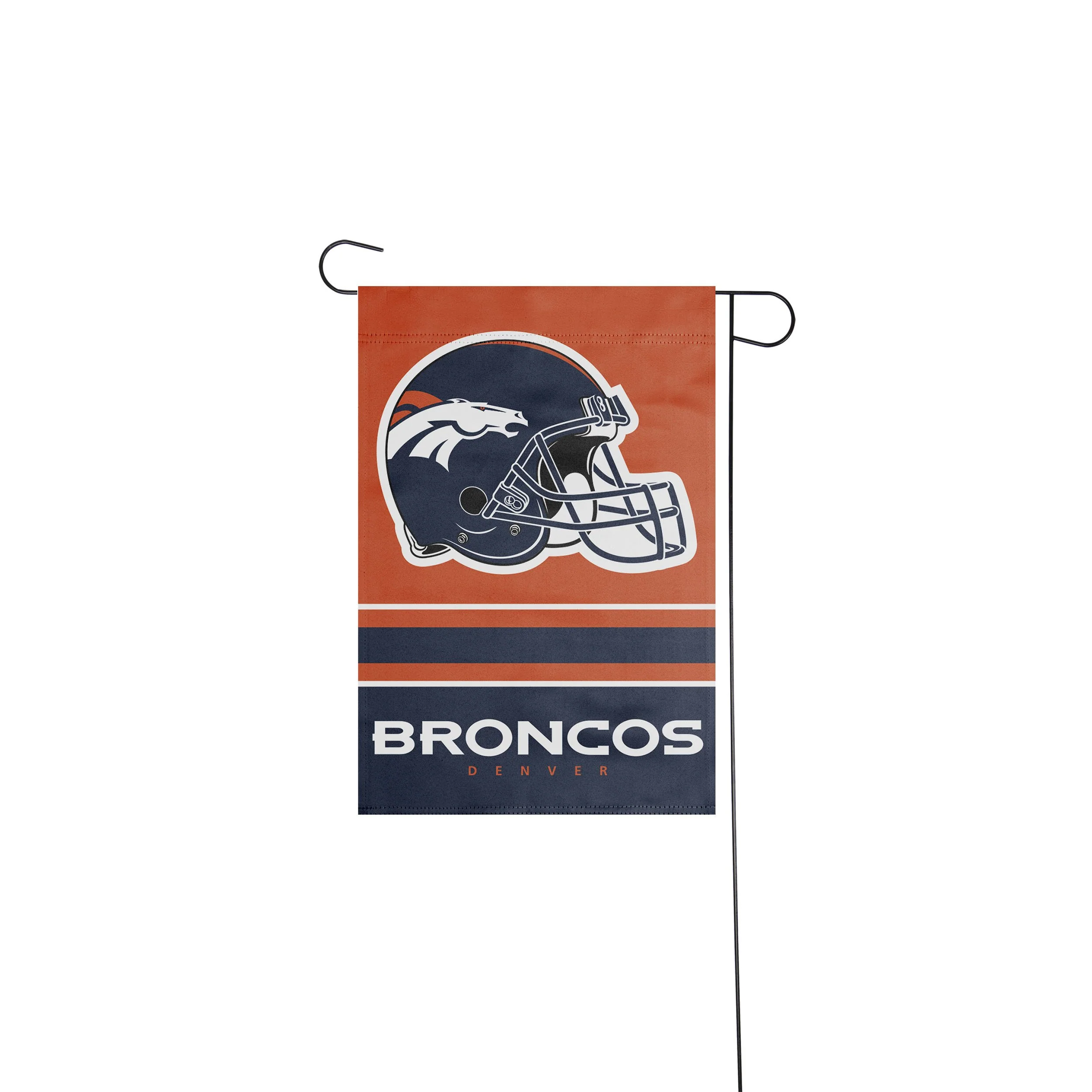 Denver Broncos NFL Colorblock Helmet Garden Flag - Image 2