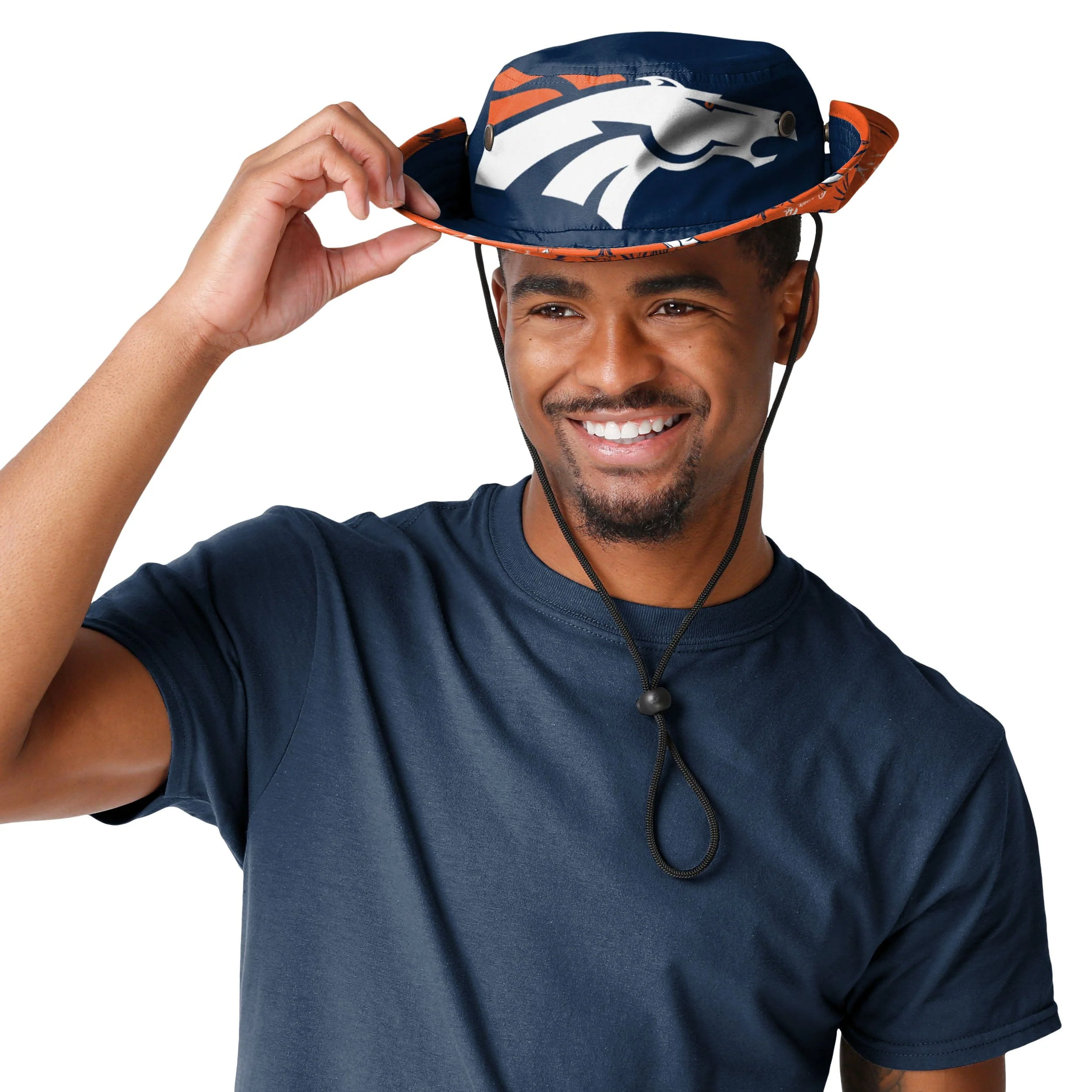 Denver Broncos NFL Cropped Big Logo Hybrid Boonie Hat - Image 3