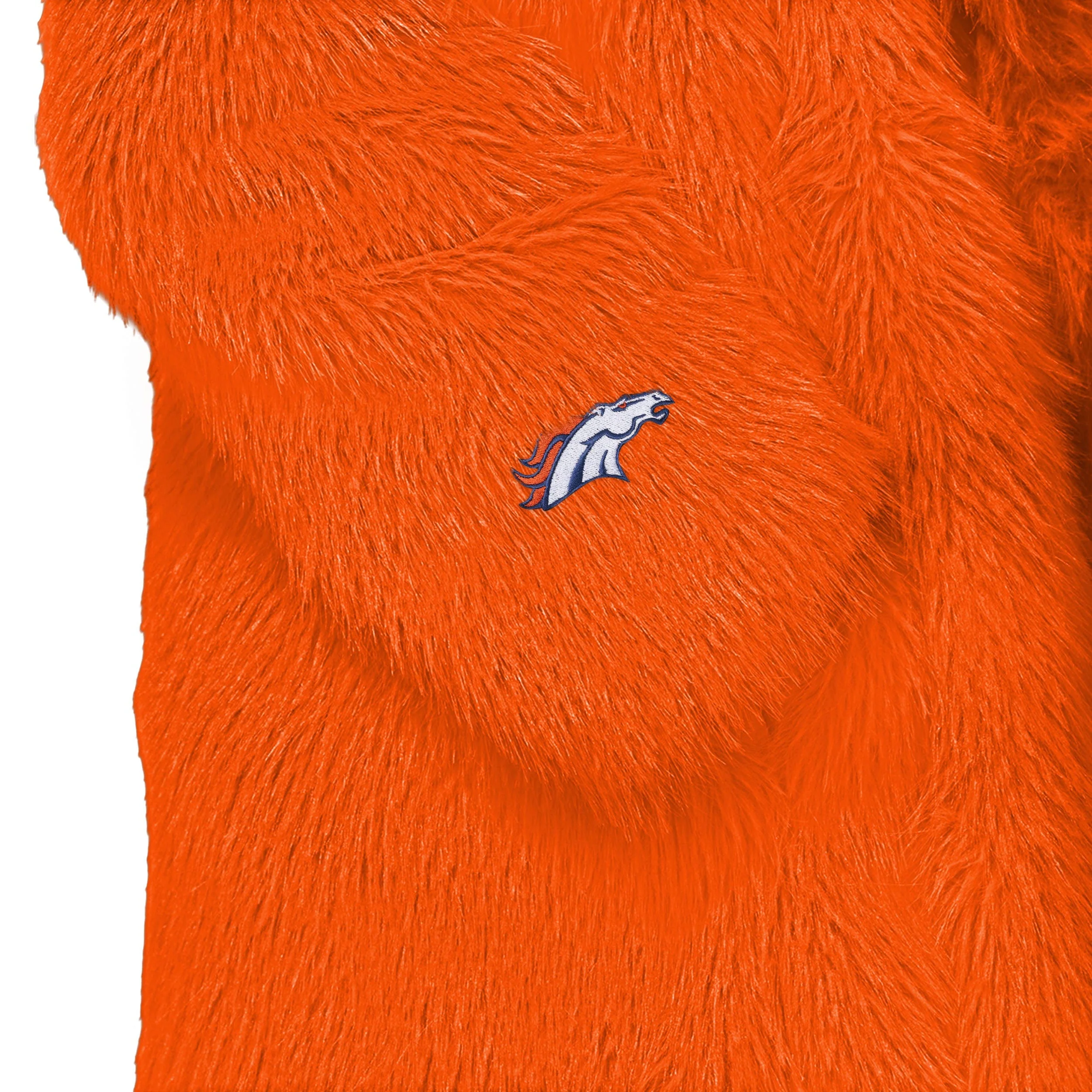 Denver Broncos NFL Faux Fur Long Jacket - Image 3
