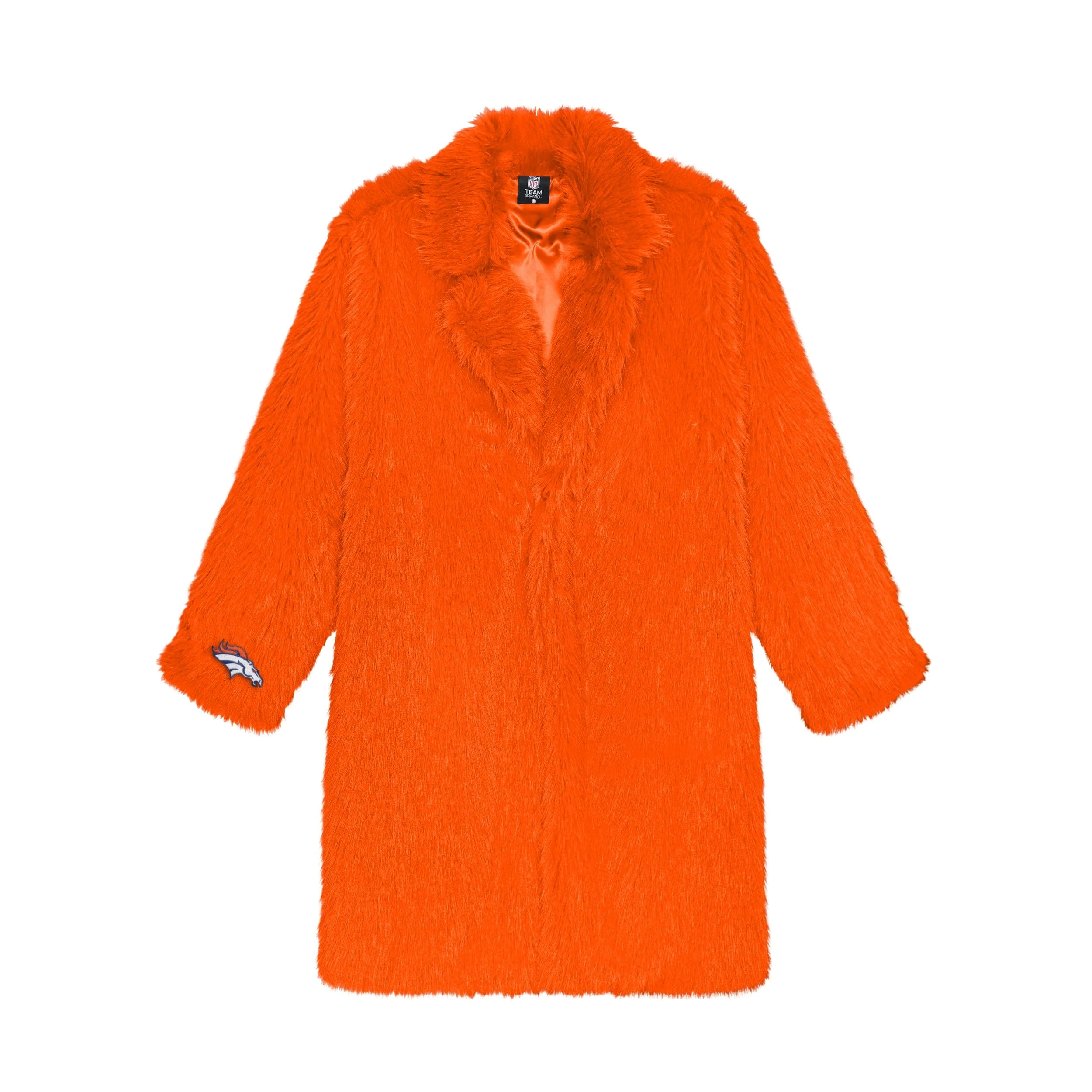 Denver Broncos NFL Faux Fur Long Jacket - Image 4
