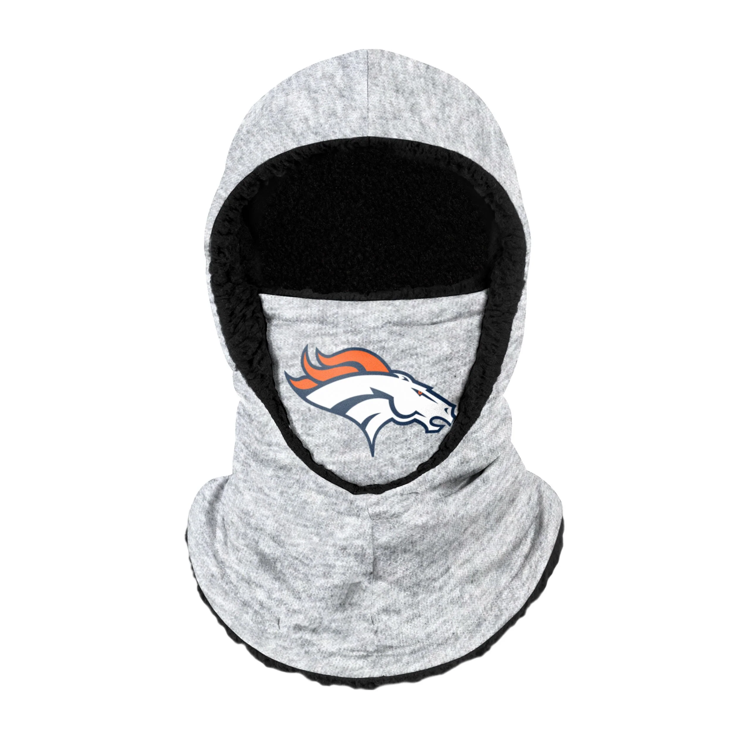 Denver Broncos NFL Heather Grey Big Logo Hooded Gaiter