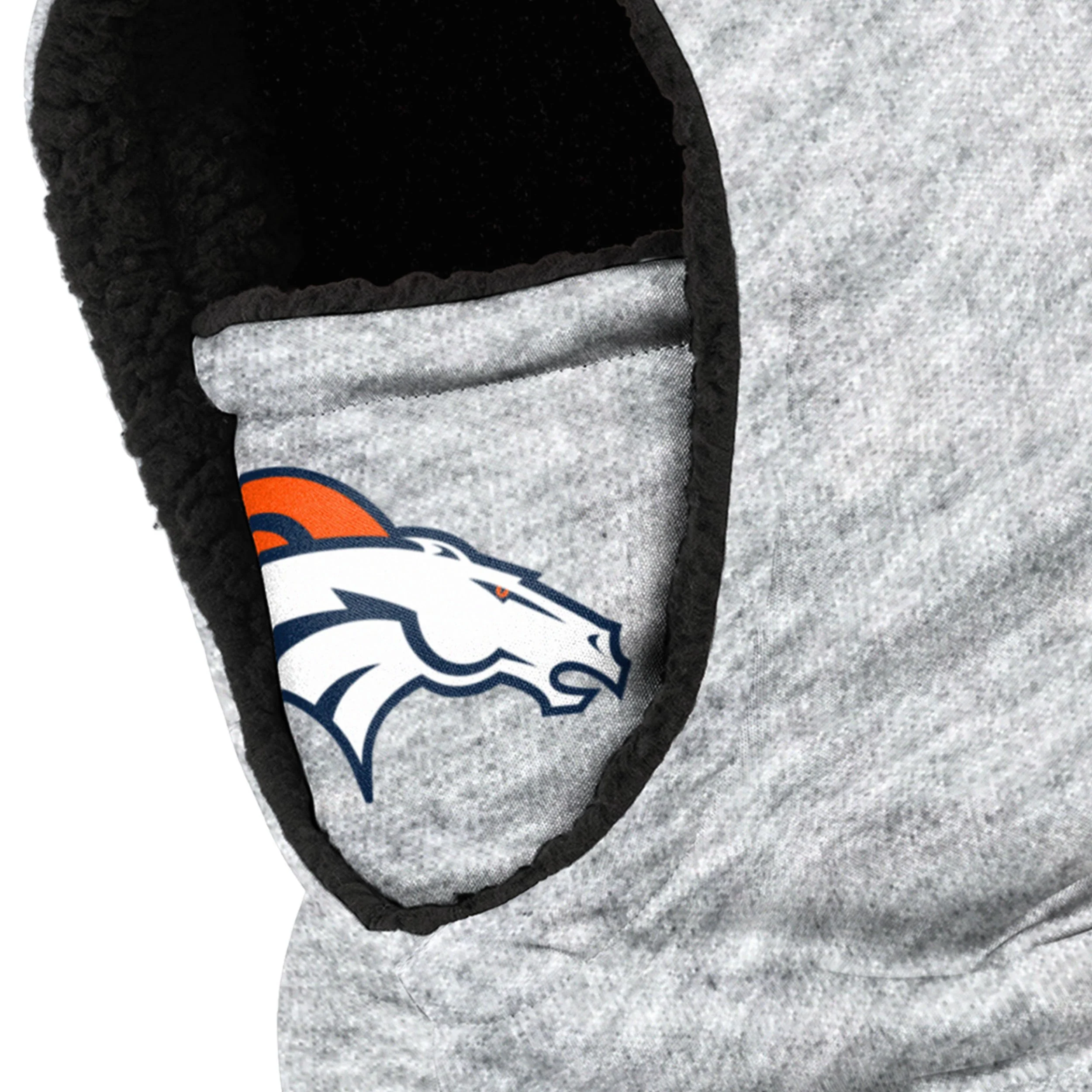 Denver Broncos NFL Heather Grey Big Logo Hooded Gaiter - Image 3