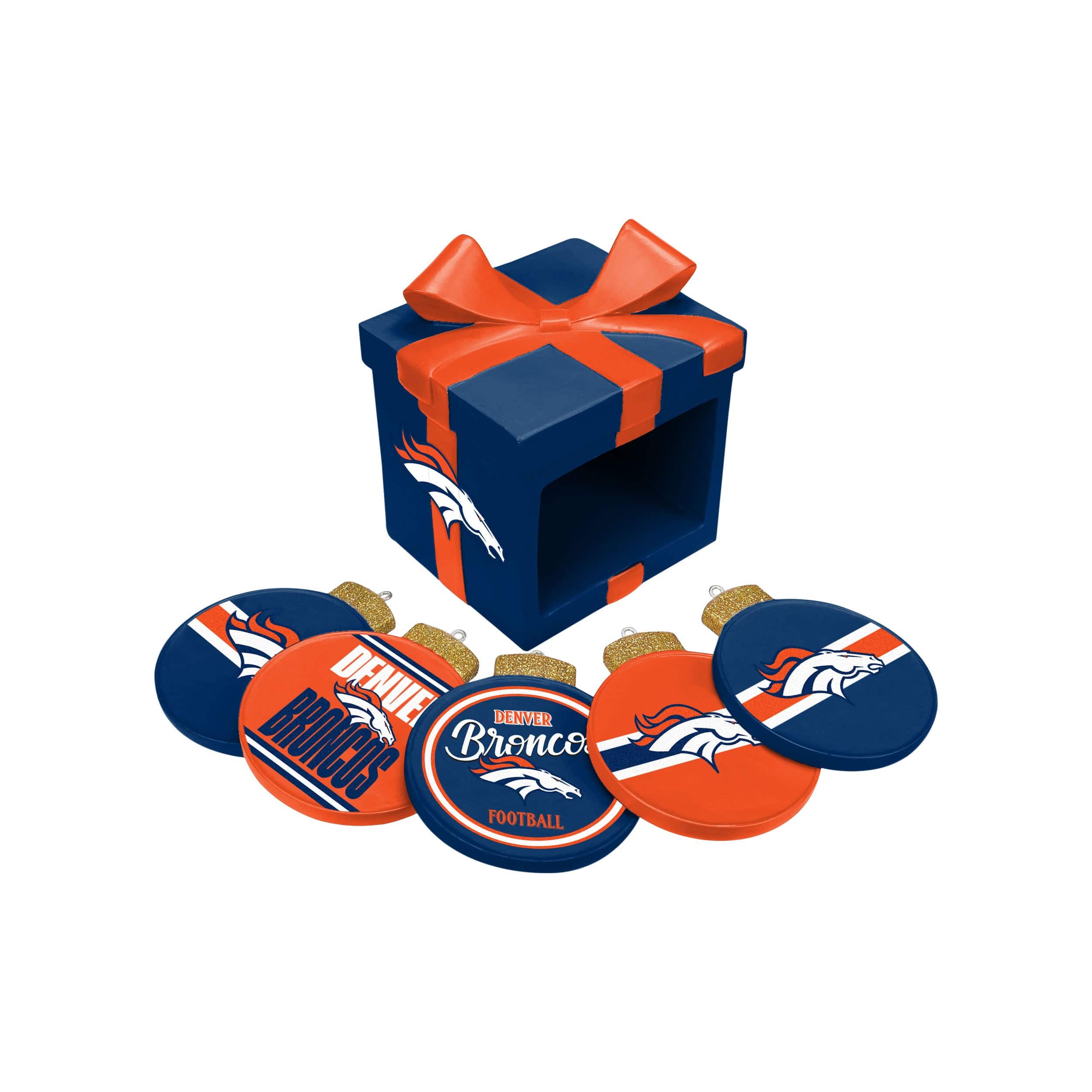 Denver Broncos NFL Holiday 5 Pack Coaster Set - Image 3