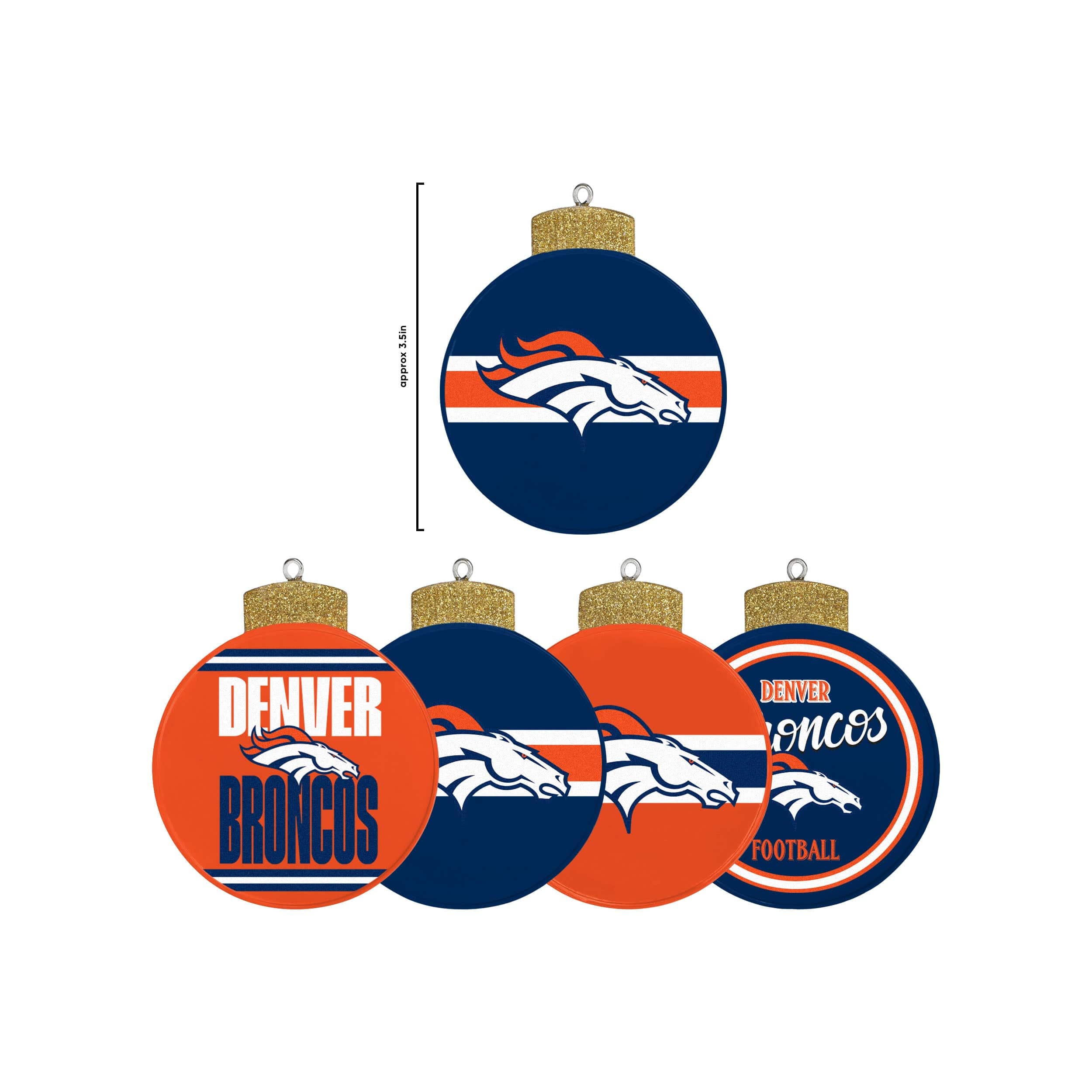 Denver Broncos NFL Holiday 5 Pack Coaster Set - Image 5