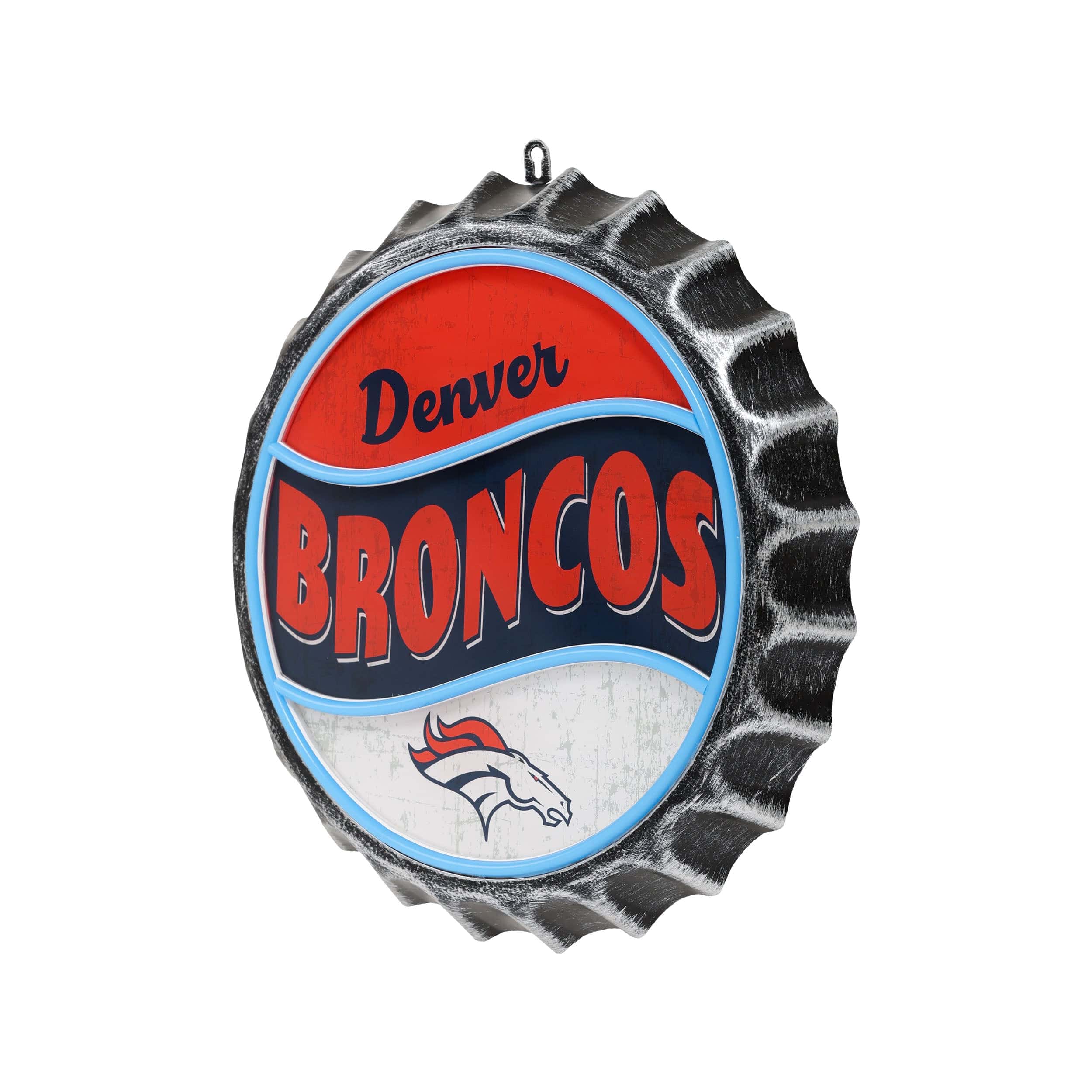 Denver Broncos NFL LED Neon Backlit Bottle Cap Wall Sign - Image 3