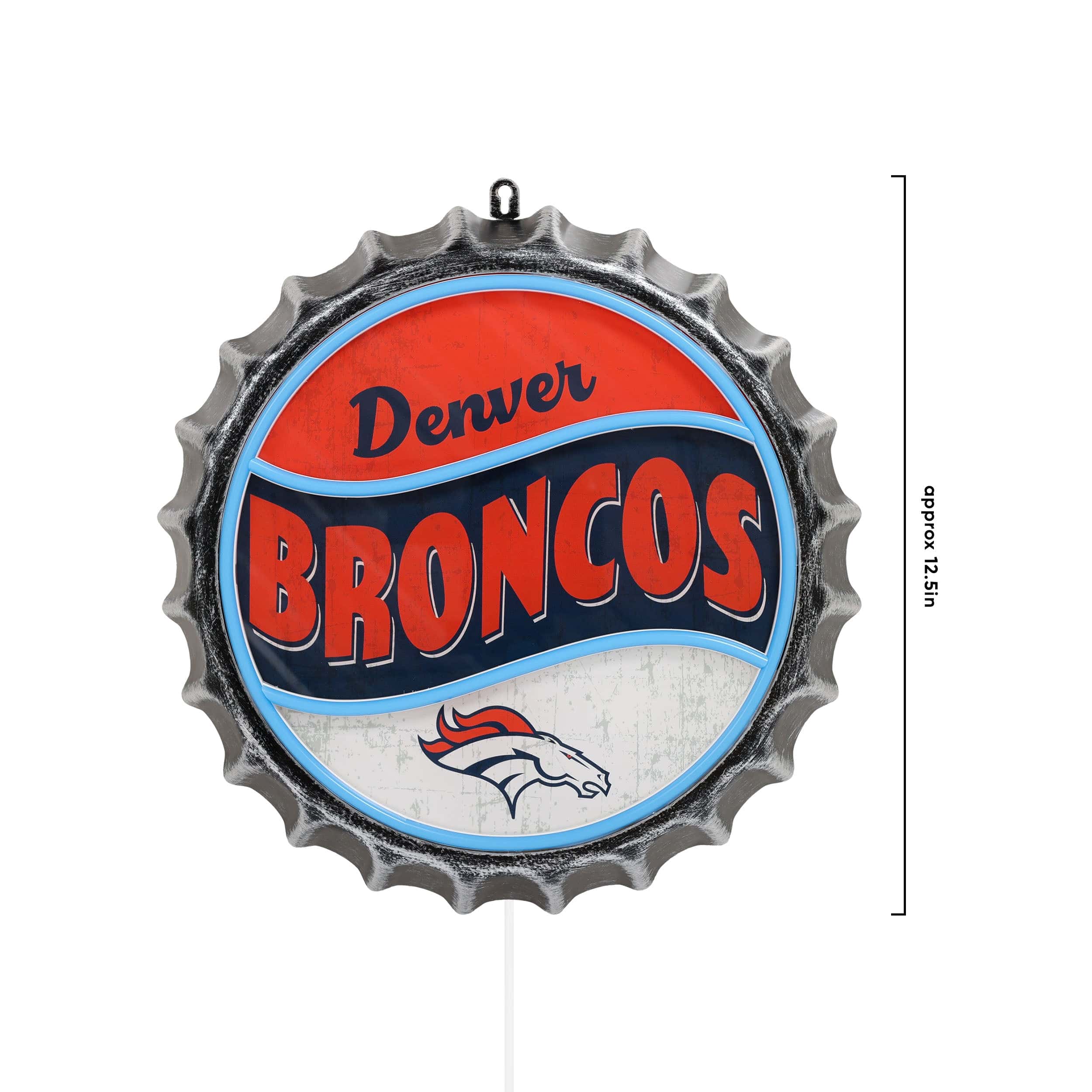 Denver Broncos NFL LED Neon Backlit Bottle Cap Wall Sign - Image 5