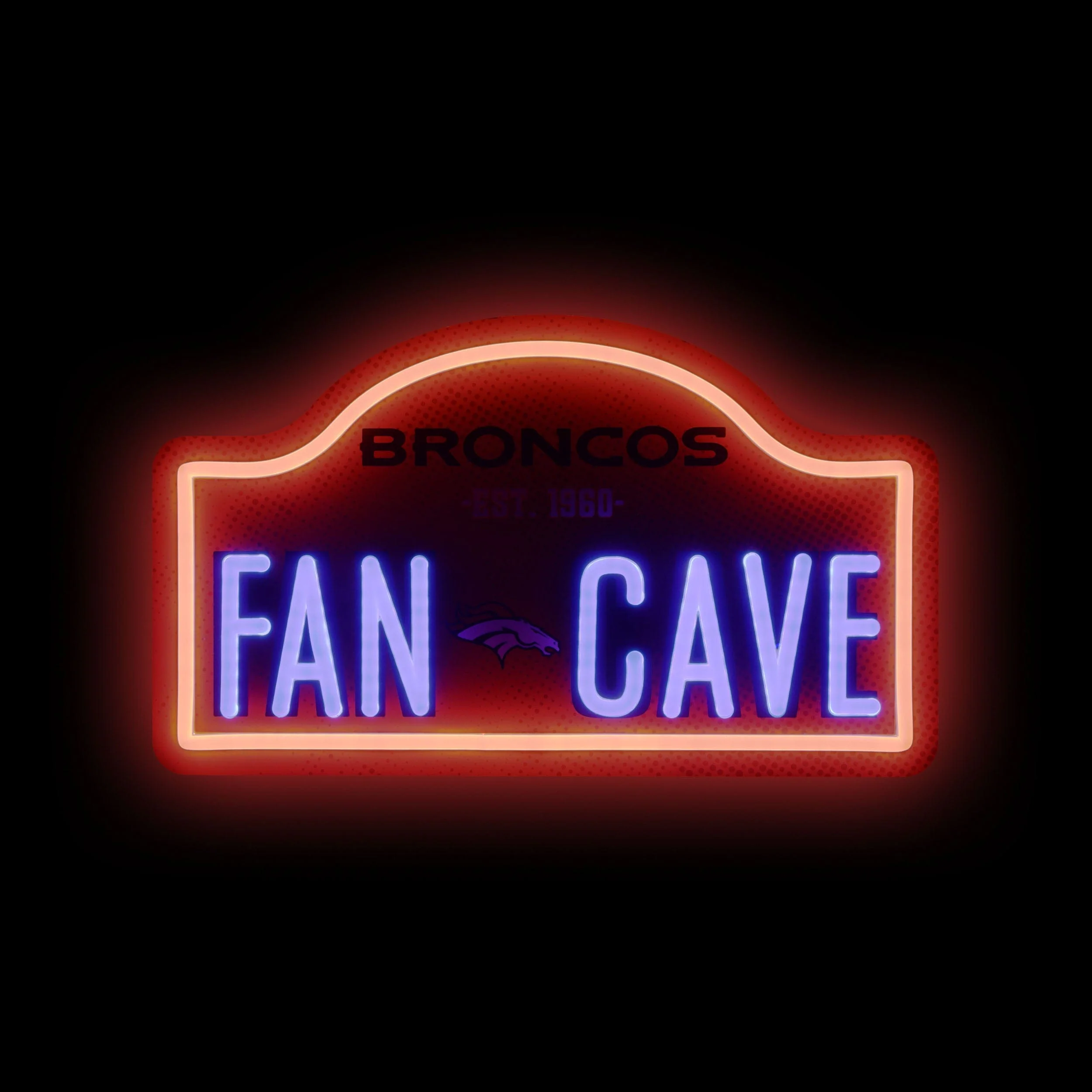 Denver Broncos NFL LED Neon Fancave Sign - Image 2